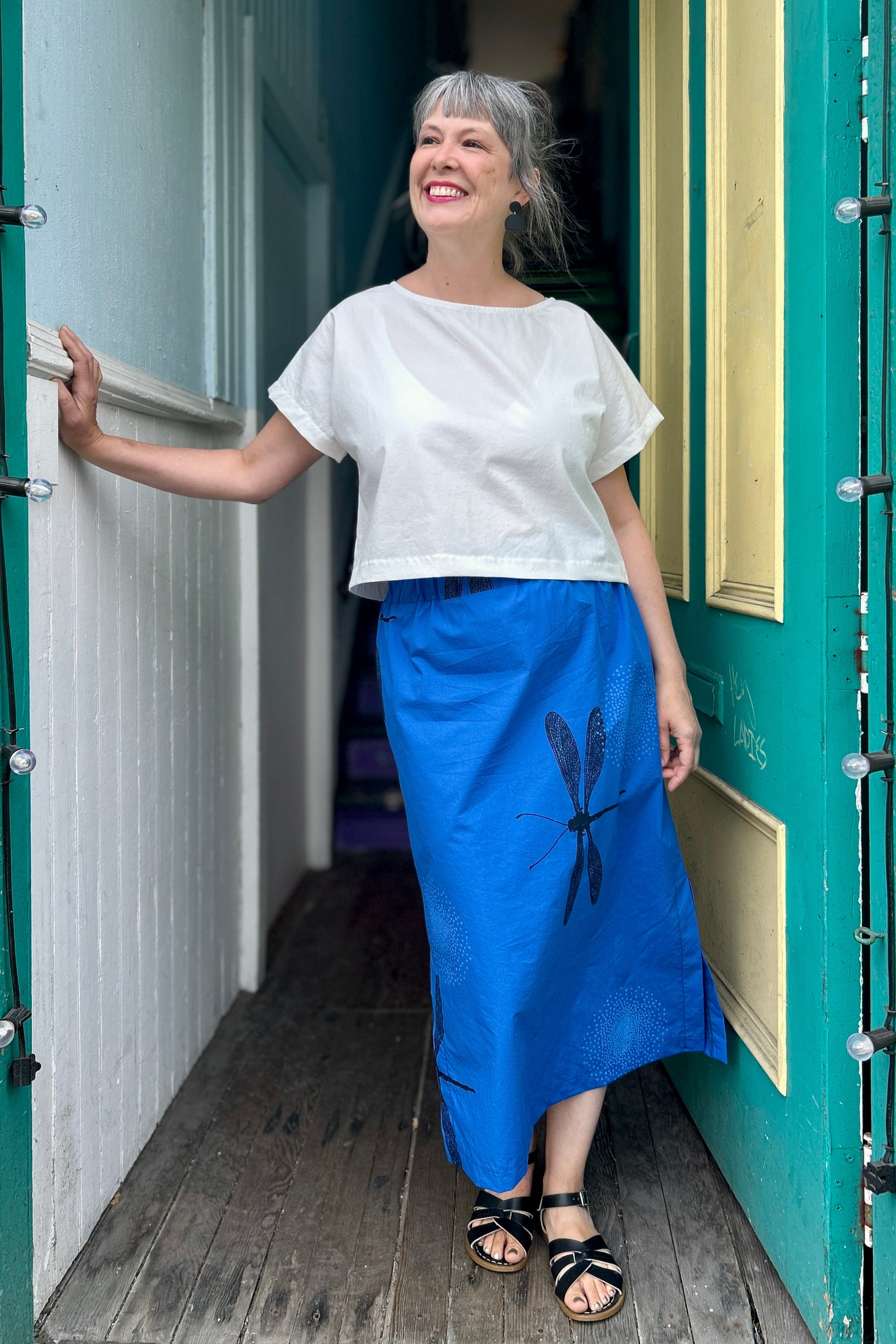 Cropped Saskia Top - White