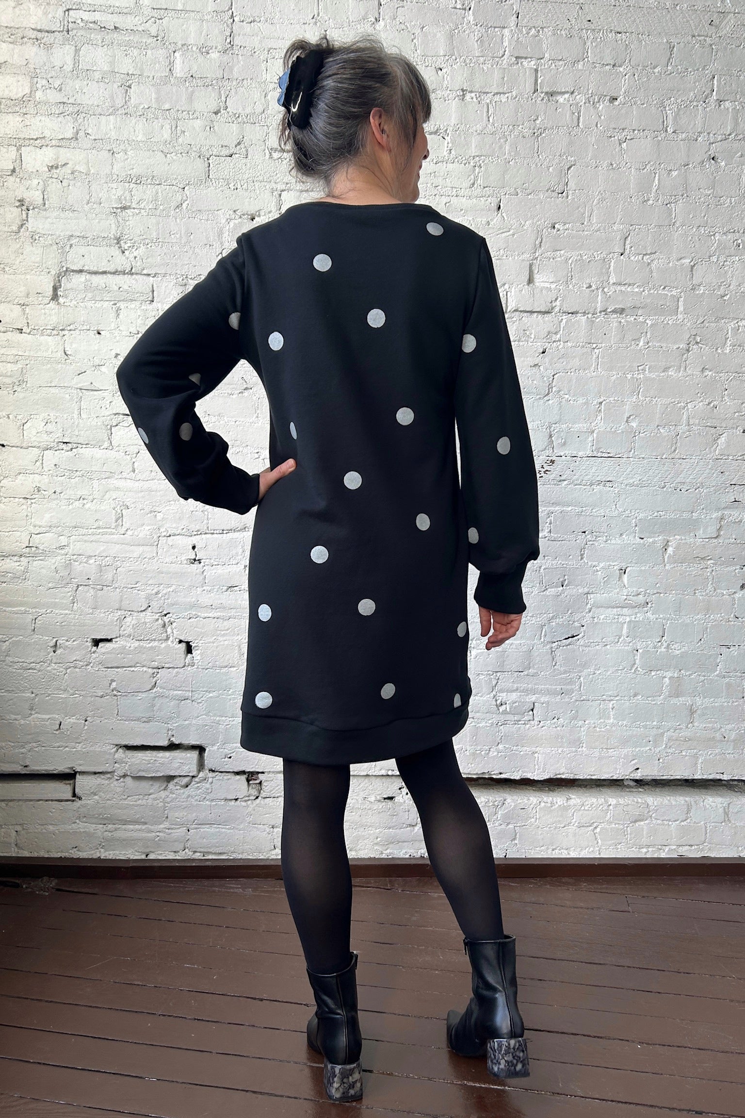 Dancer Sweater Dress - with Polka Dots