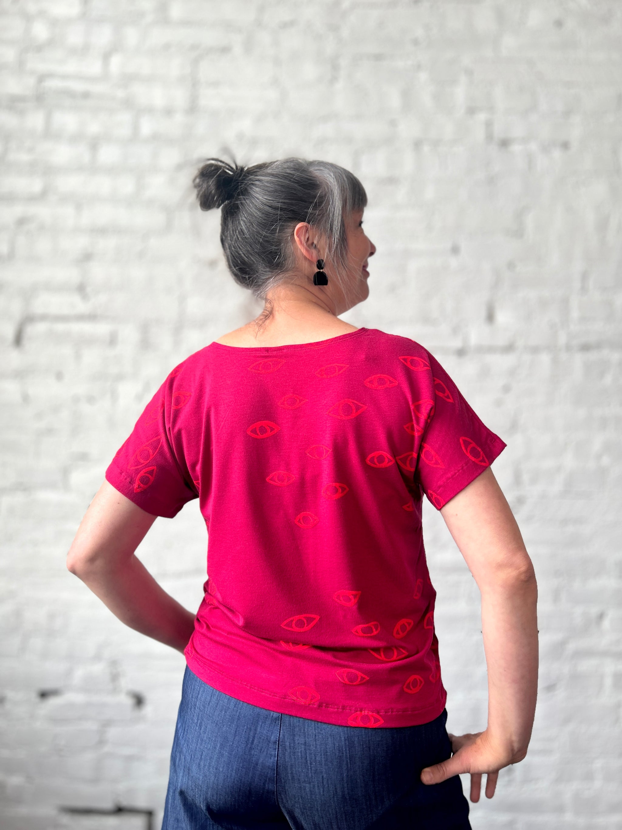 Scoopneck Tee - Raspberry