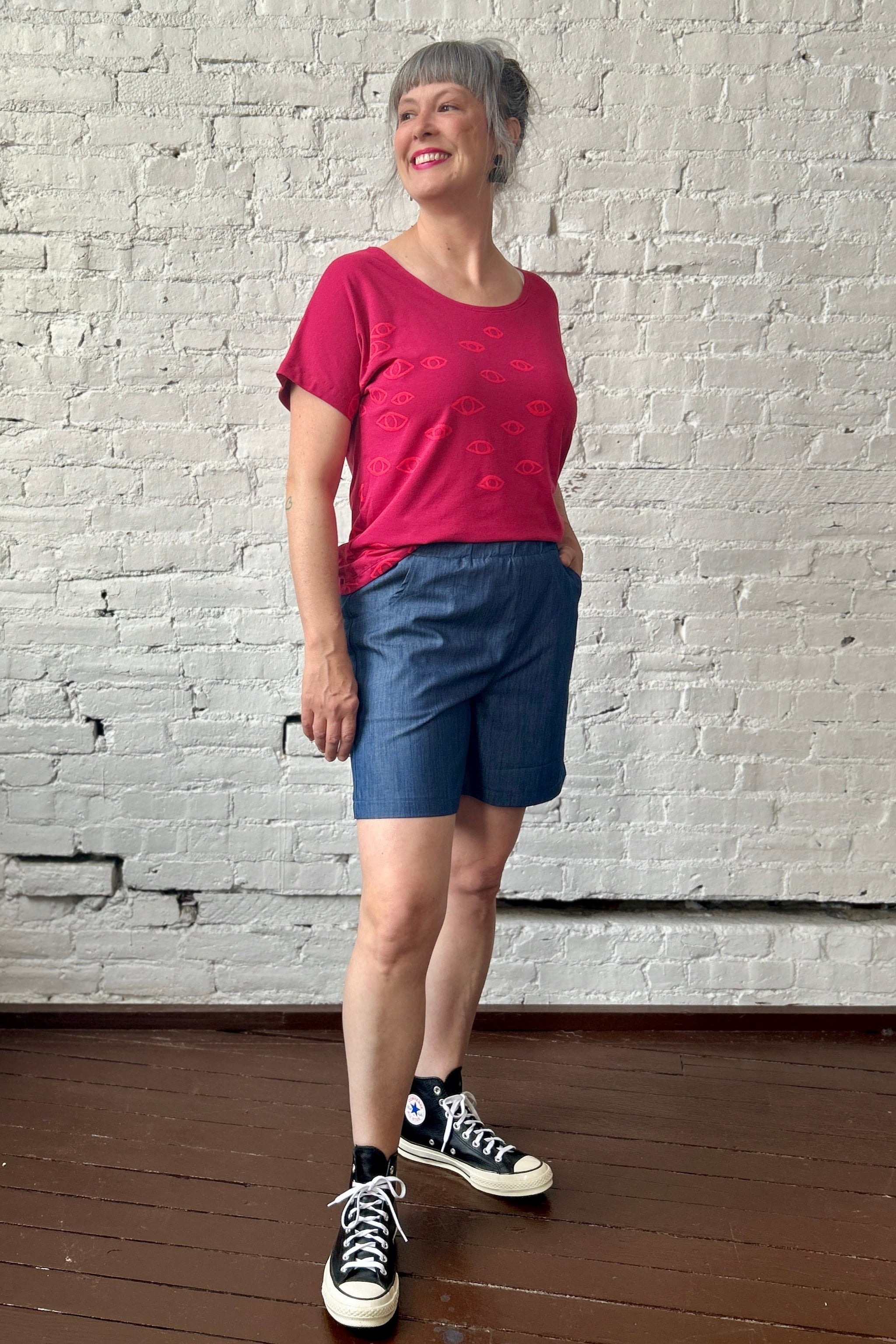 Scoopneck Tee - Raspberry