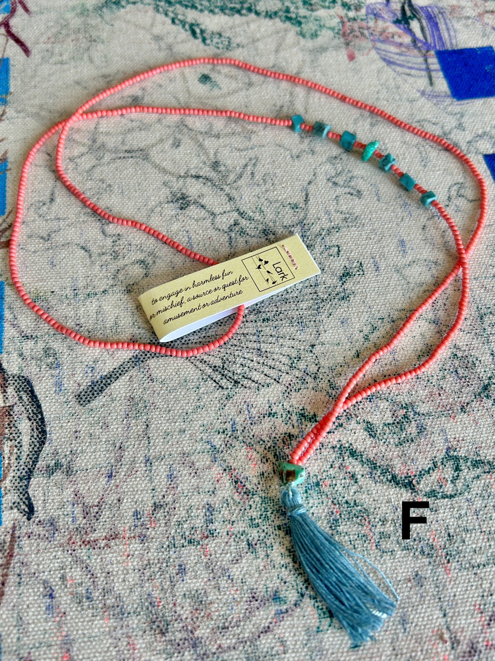 Lark - Beaded Tassel Necklace