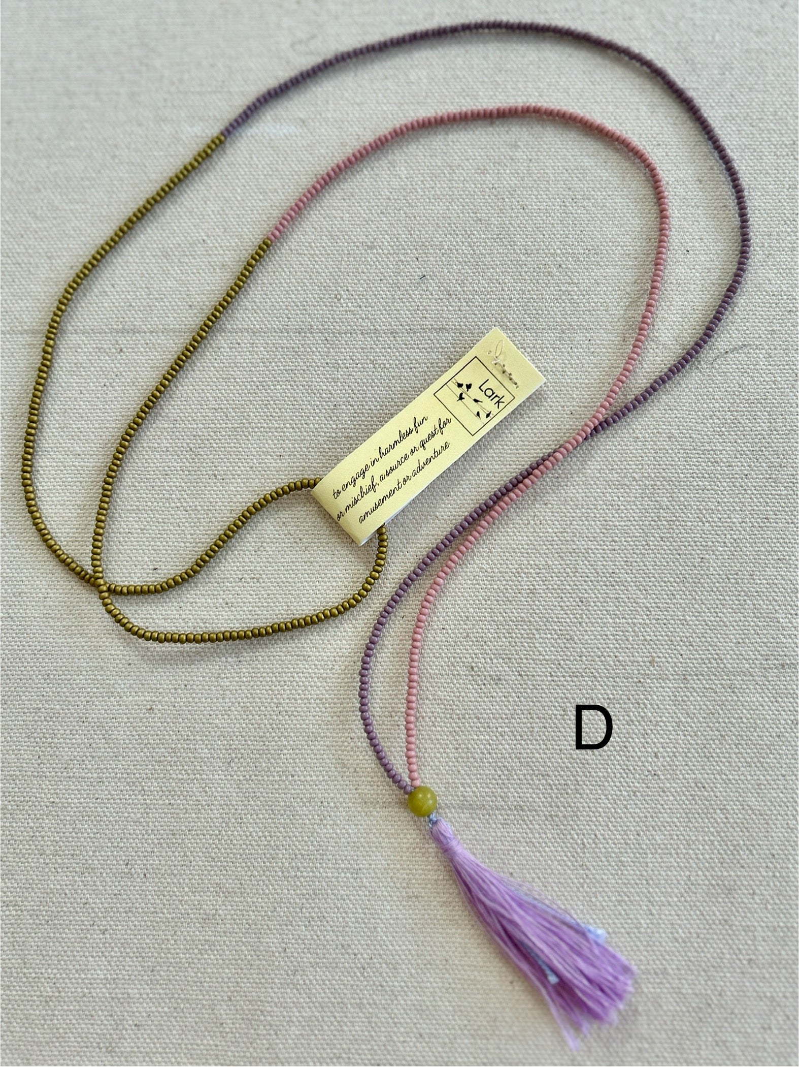 Lark - Beaded Tassel Necklace