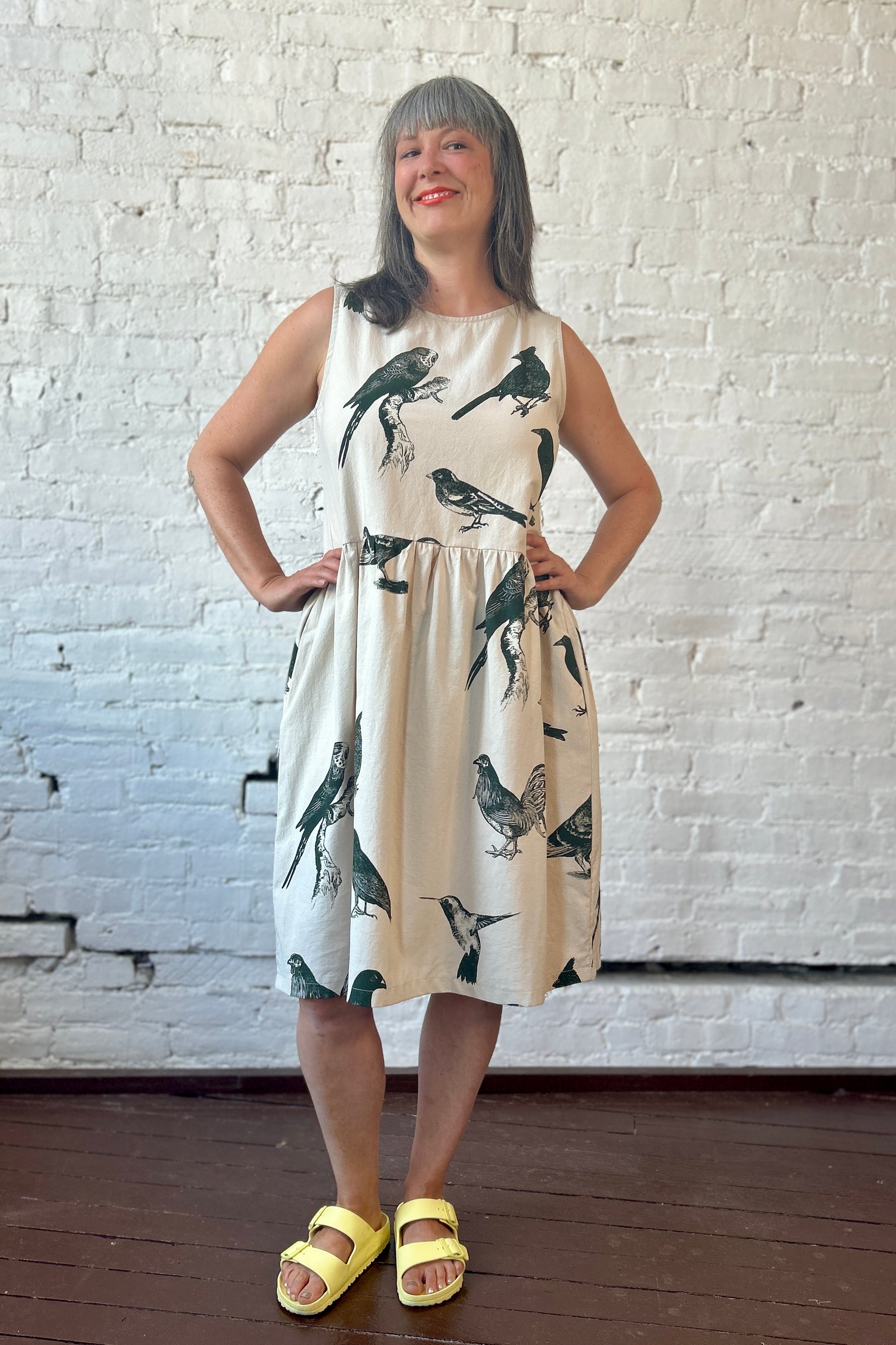 Kudo Dress - Cloud with Flock Off