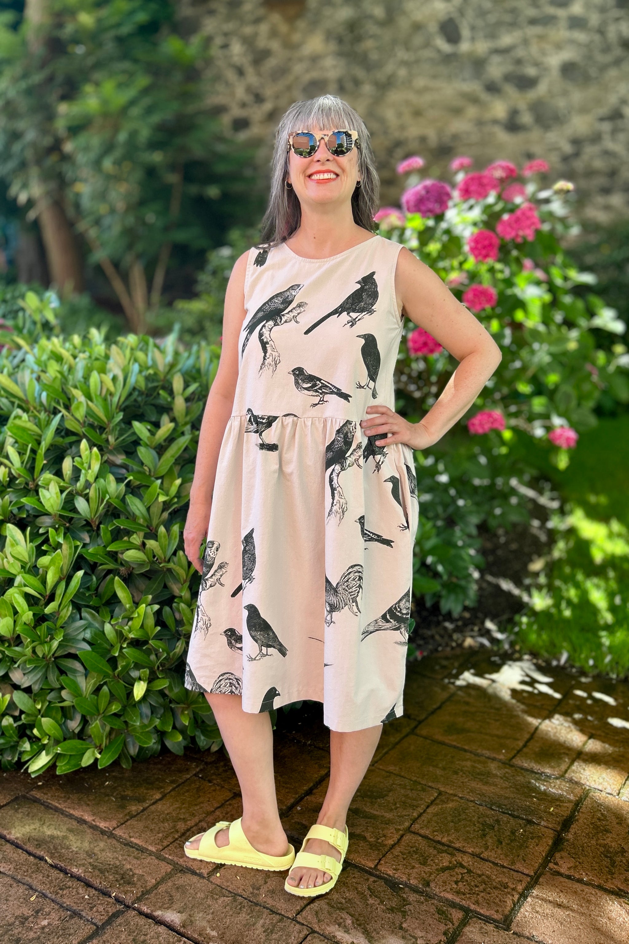 Kudo Dress - Cloud with Flock Off