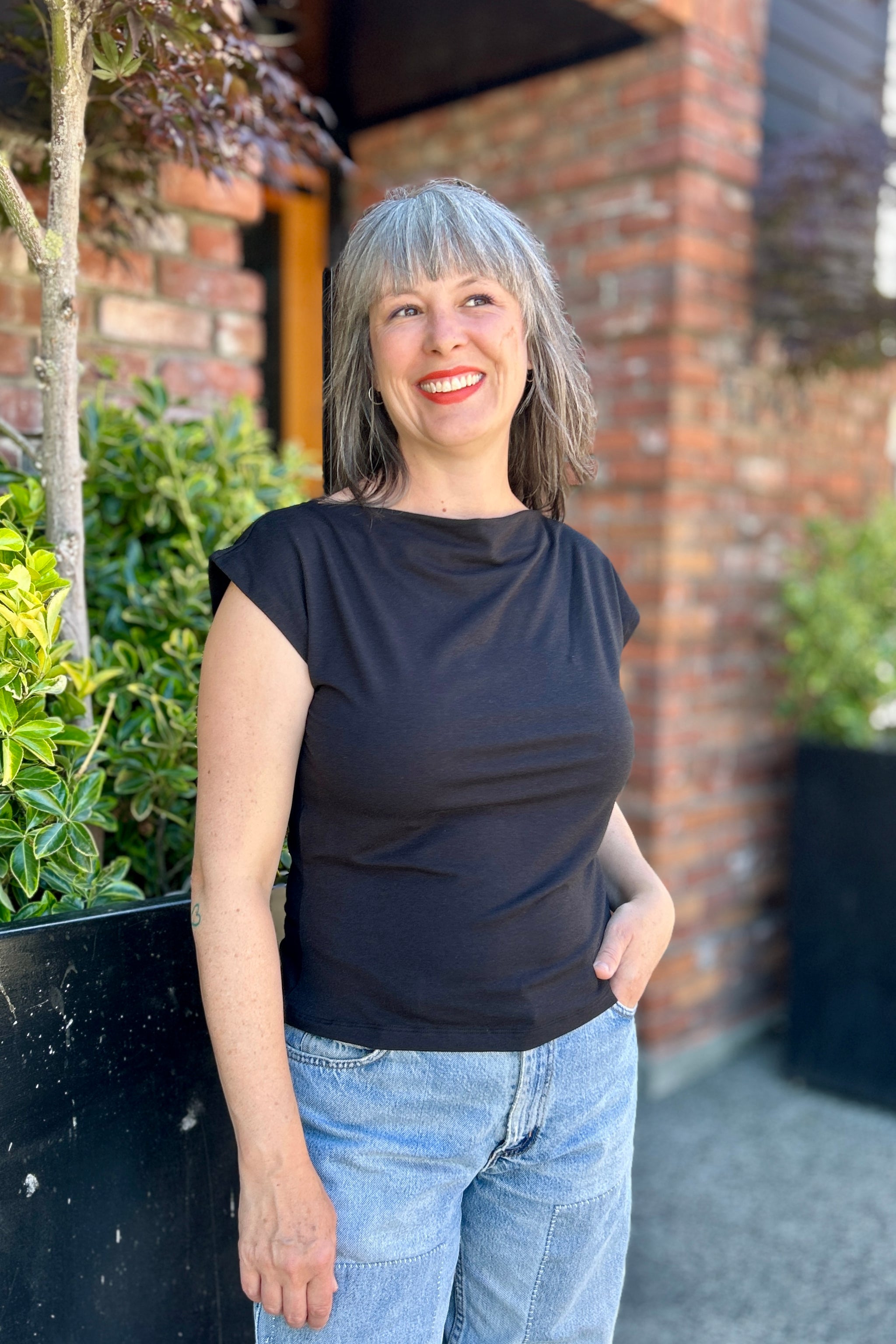 Olympia Top - Black Unprinted