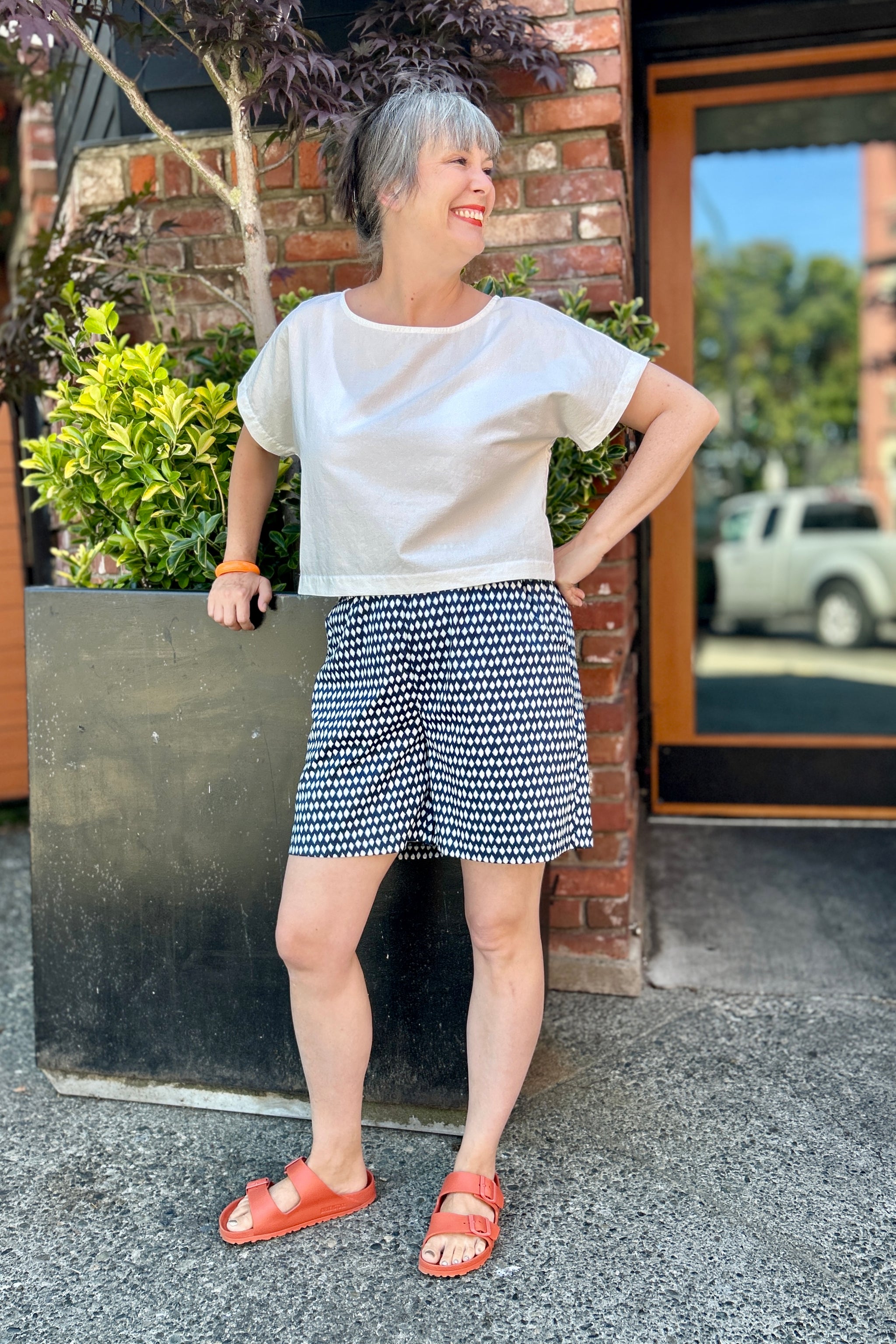Cropped Saskia Top - White