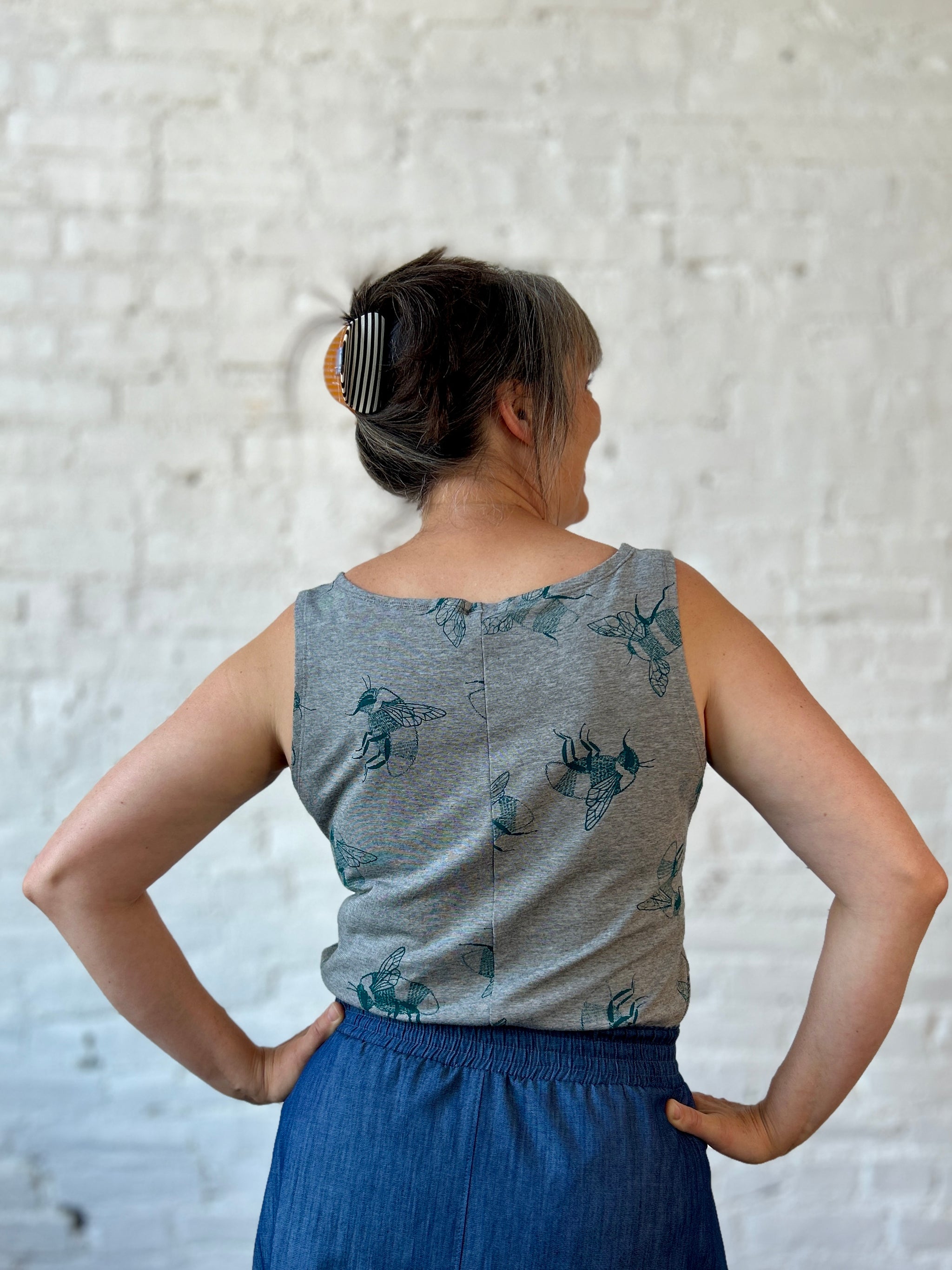 Ima Tank 2.0 Grey Microstripe