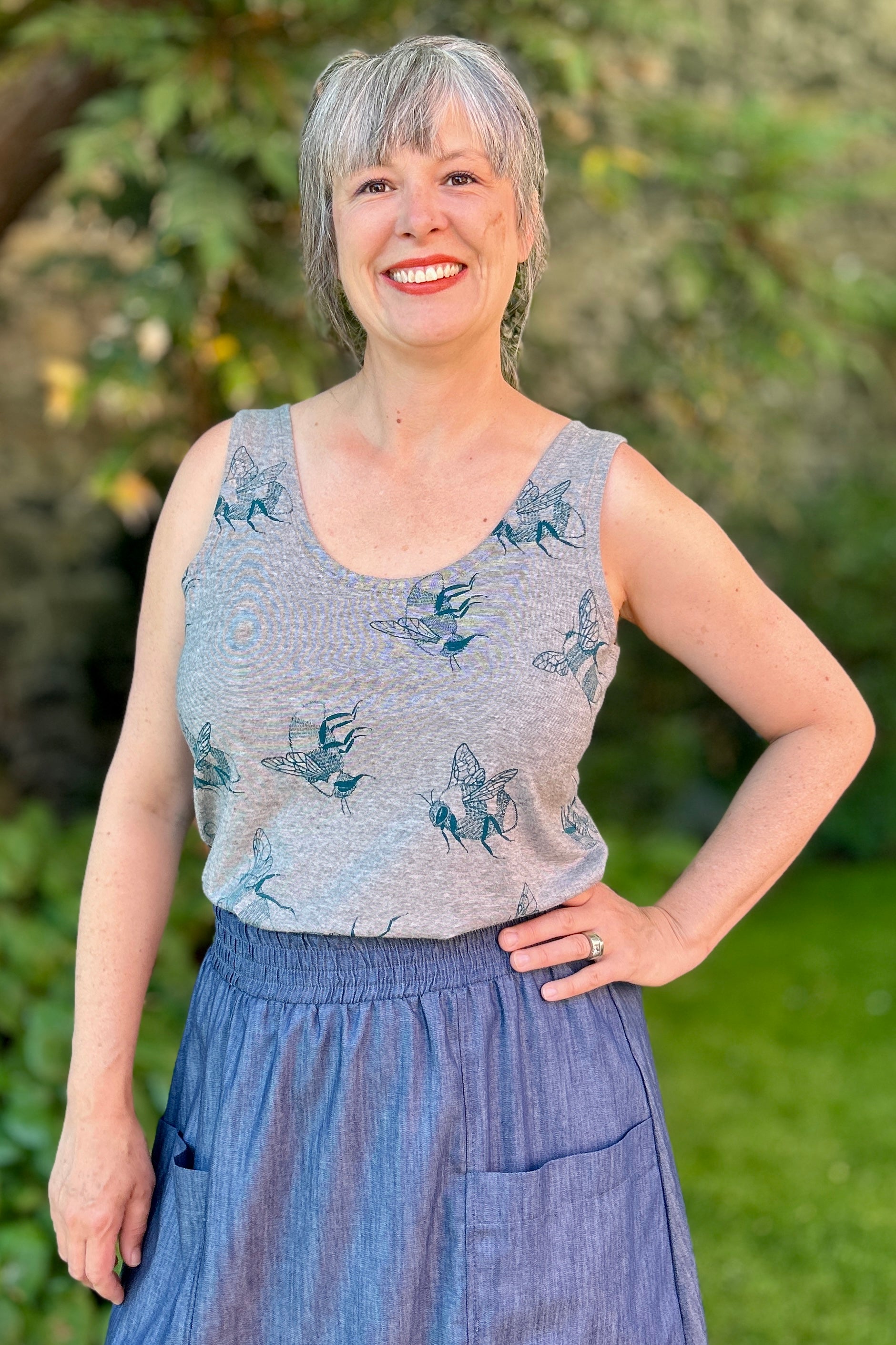 Ima Tank 2.0 Grey Microstripe