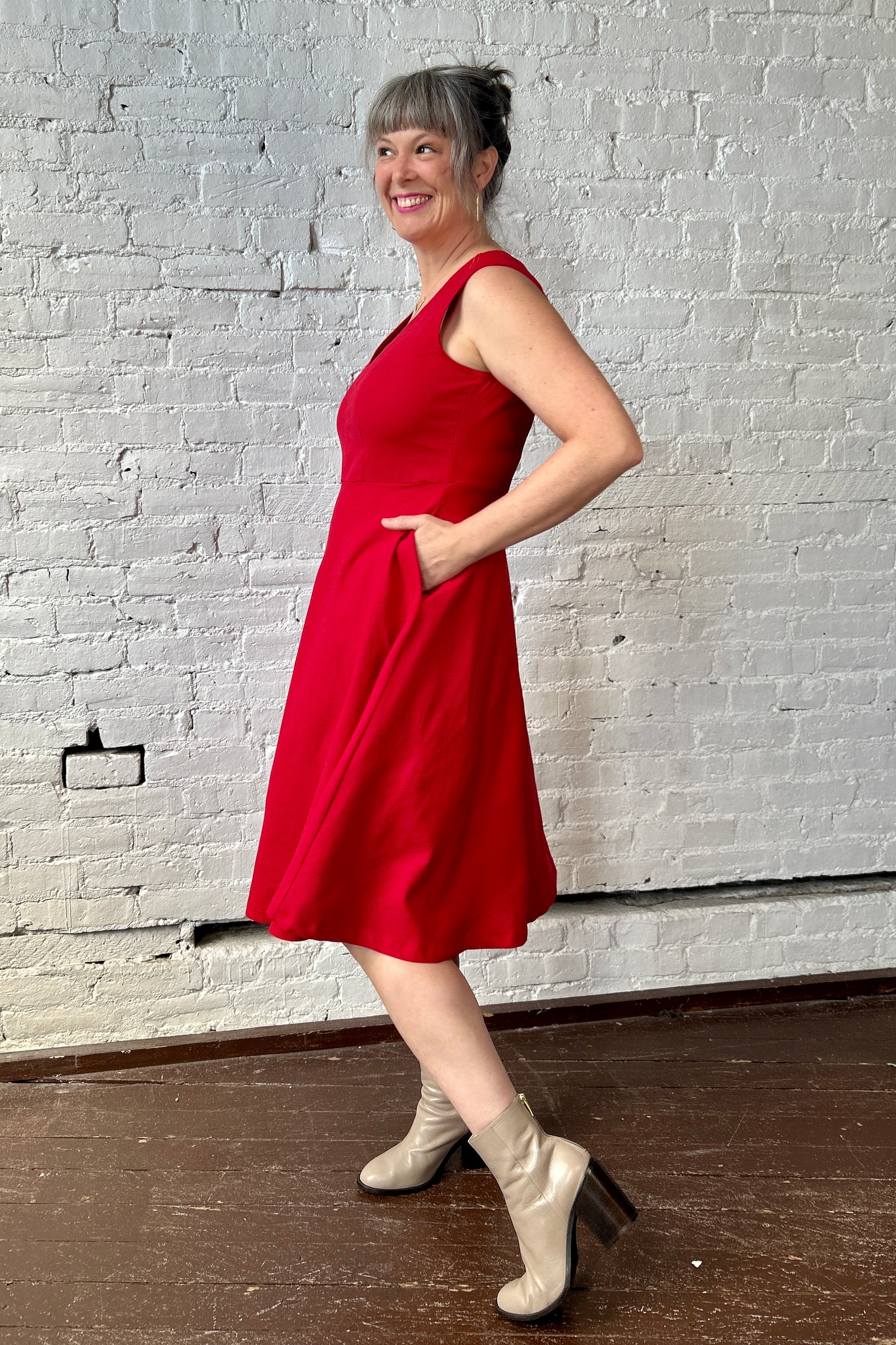 FINAL SALE Bodega Dress - Crimson