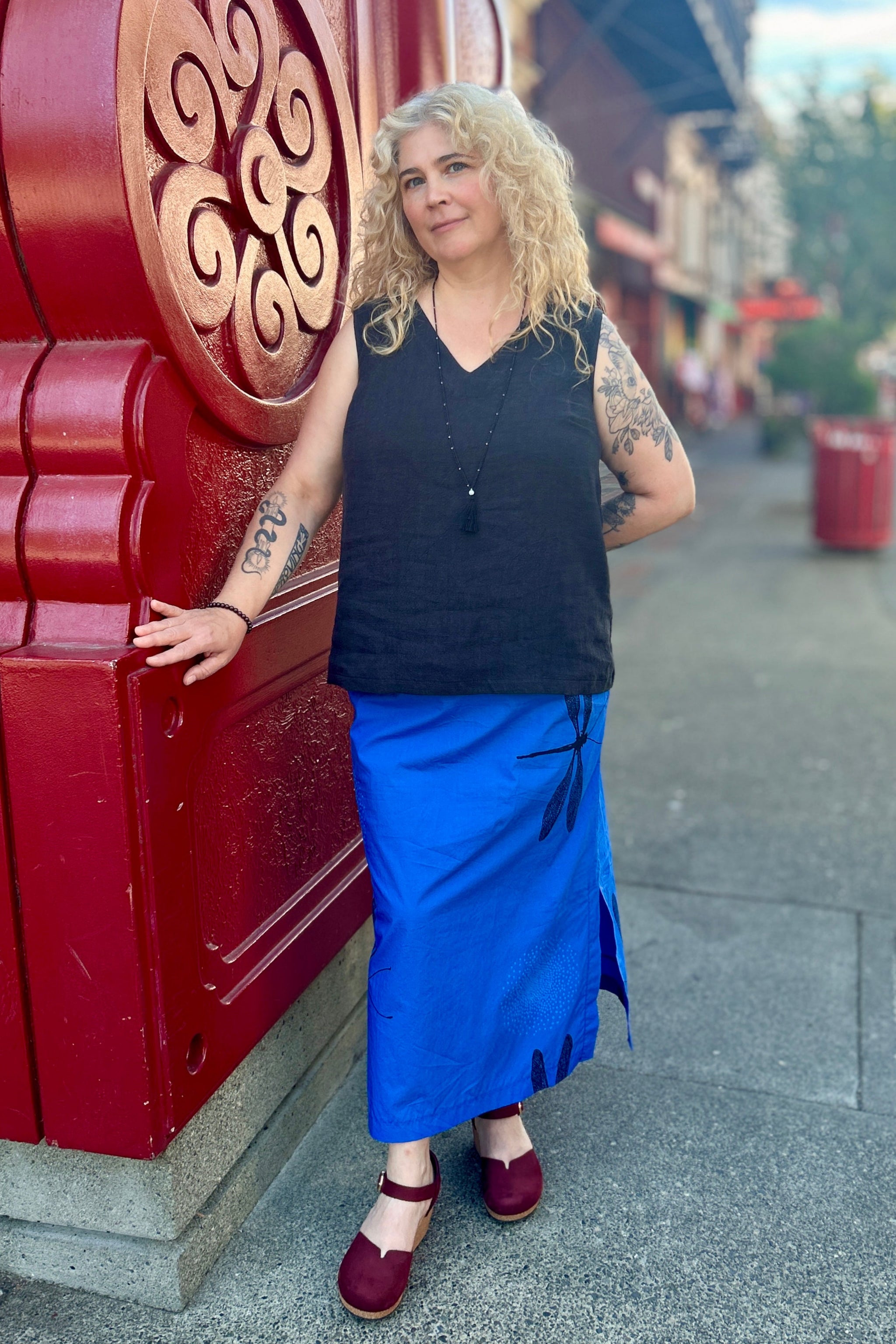 Final Sale Narrows Skirt - Sapphire