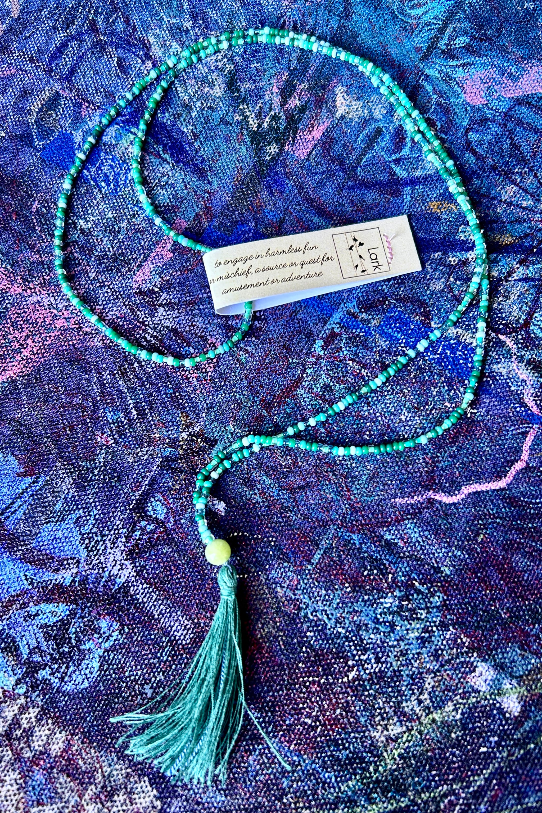 Lark - Beaded Tassel Necklace