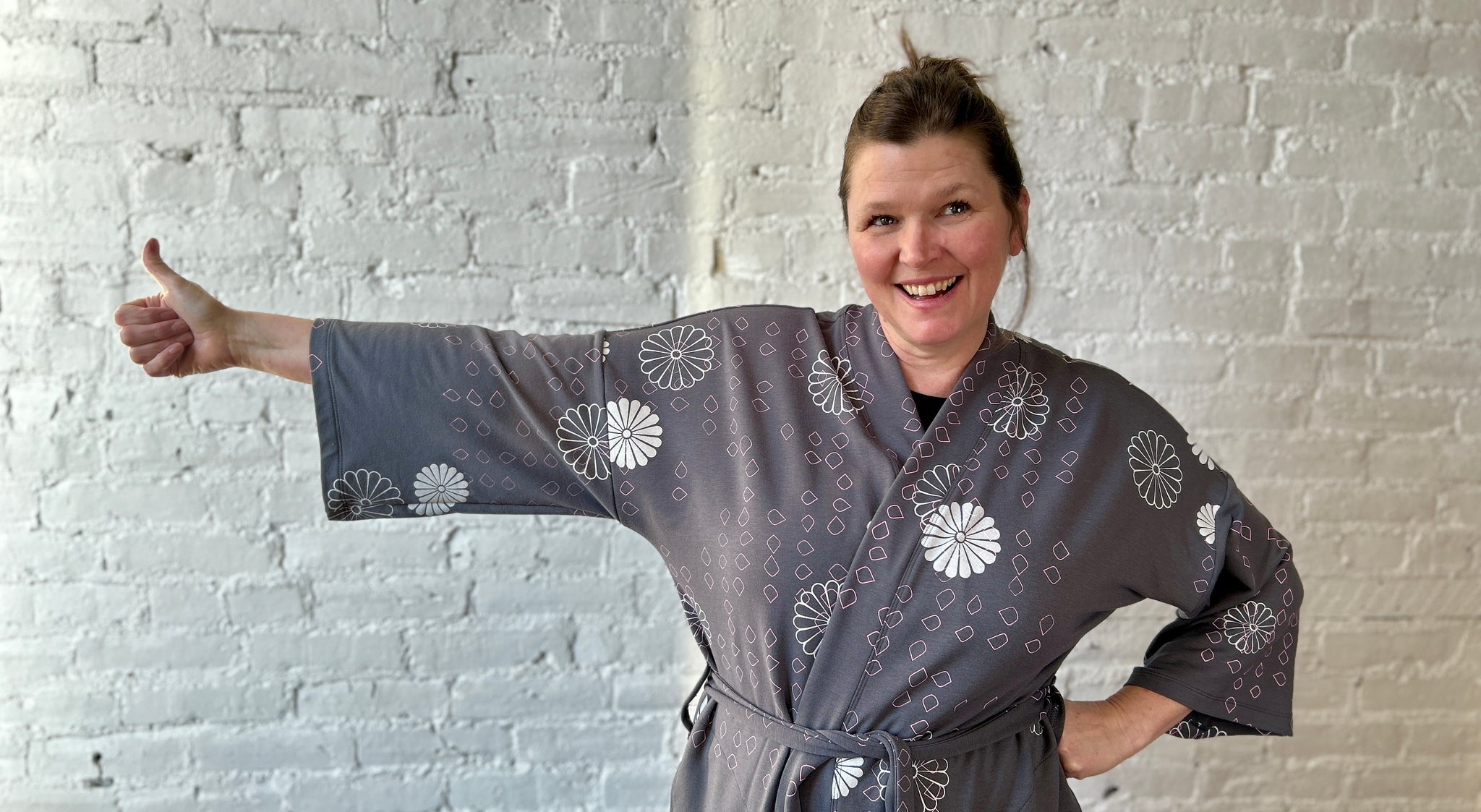 Final Sale French Terry Good Robe - Winter Garden