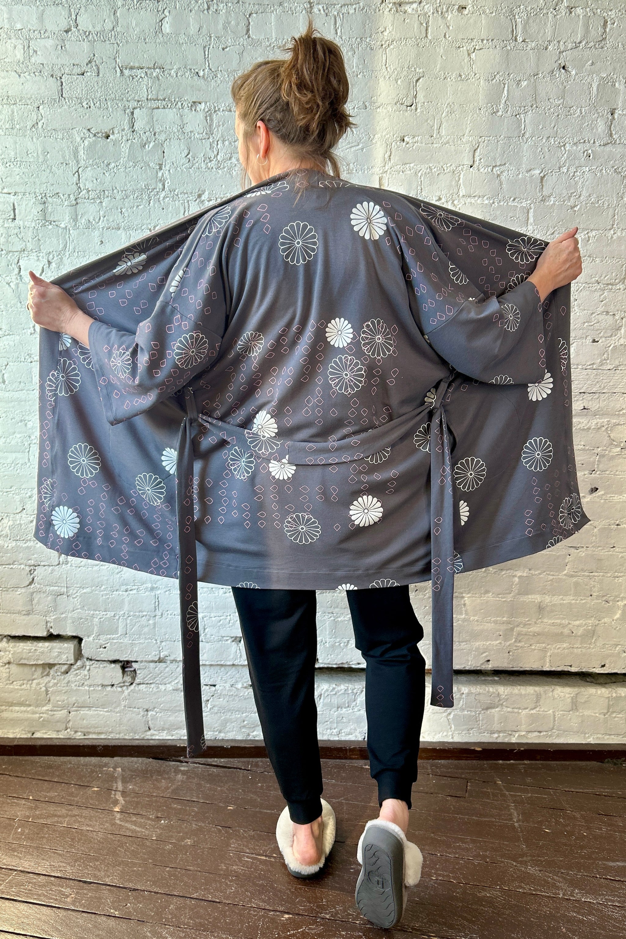 Final Sale French Terry Good Robe - Winter Garden