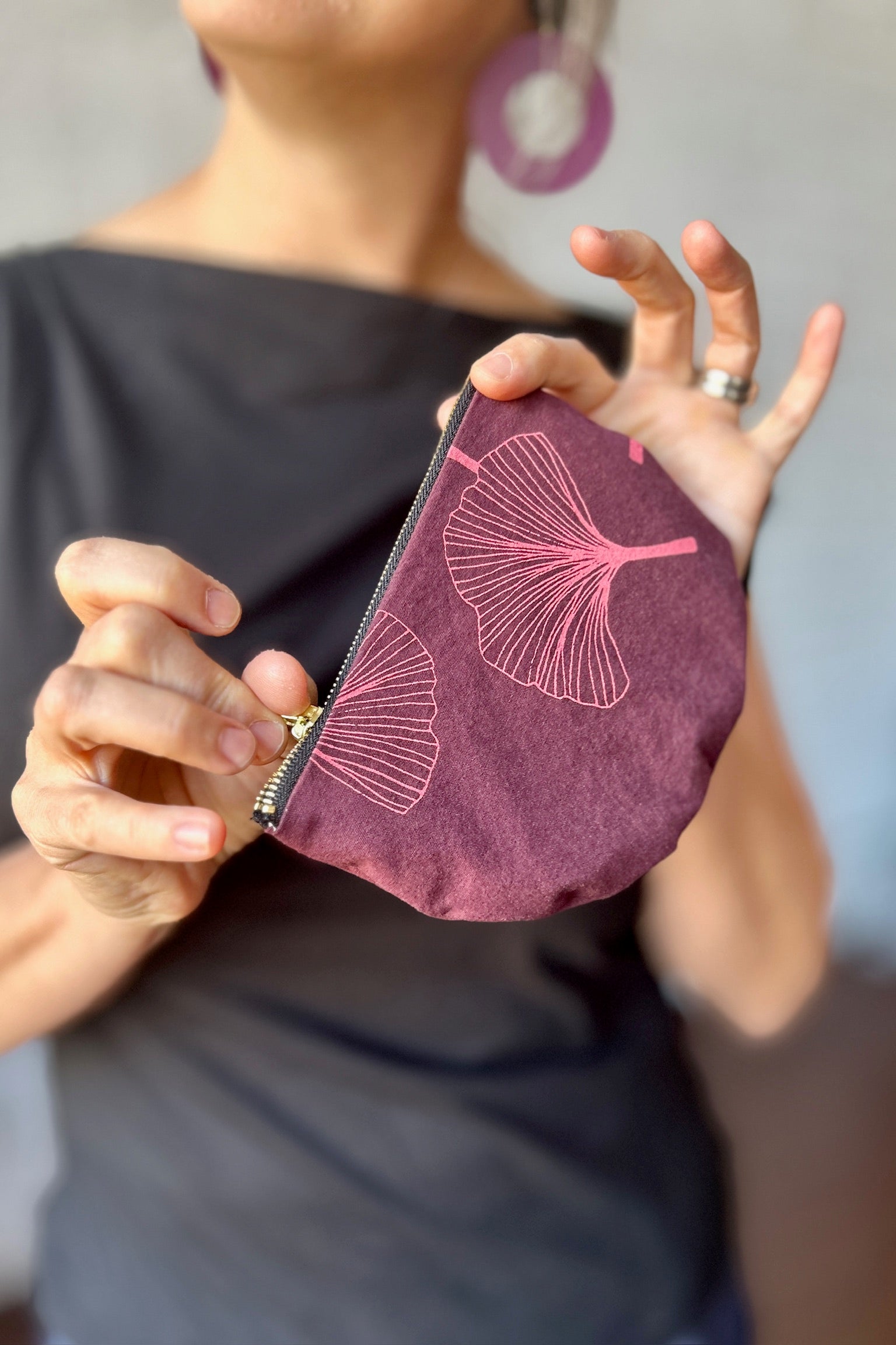 Half Moon Zipper Pouch