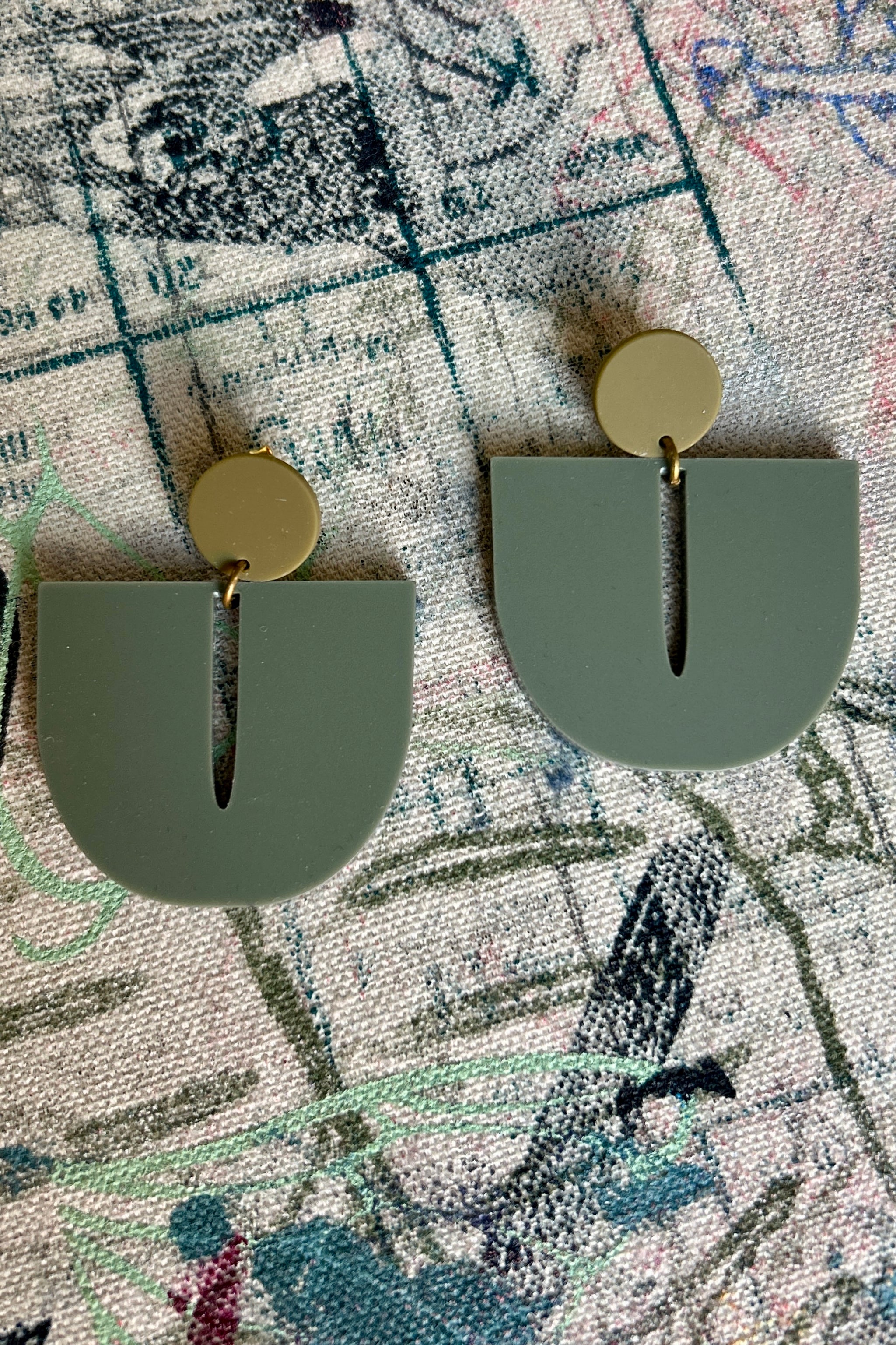 Darlings of Denmark Earring Billie  -Khaki