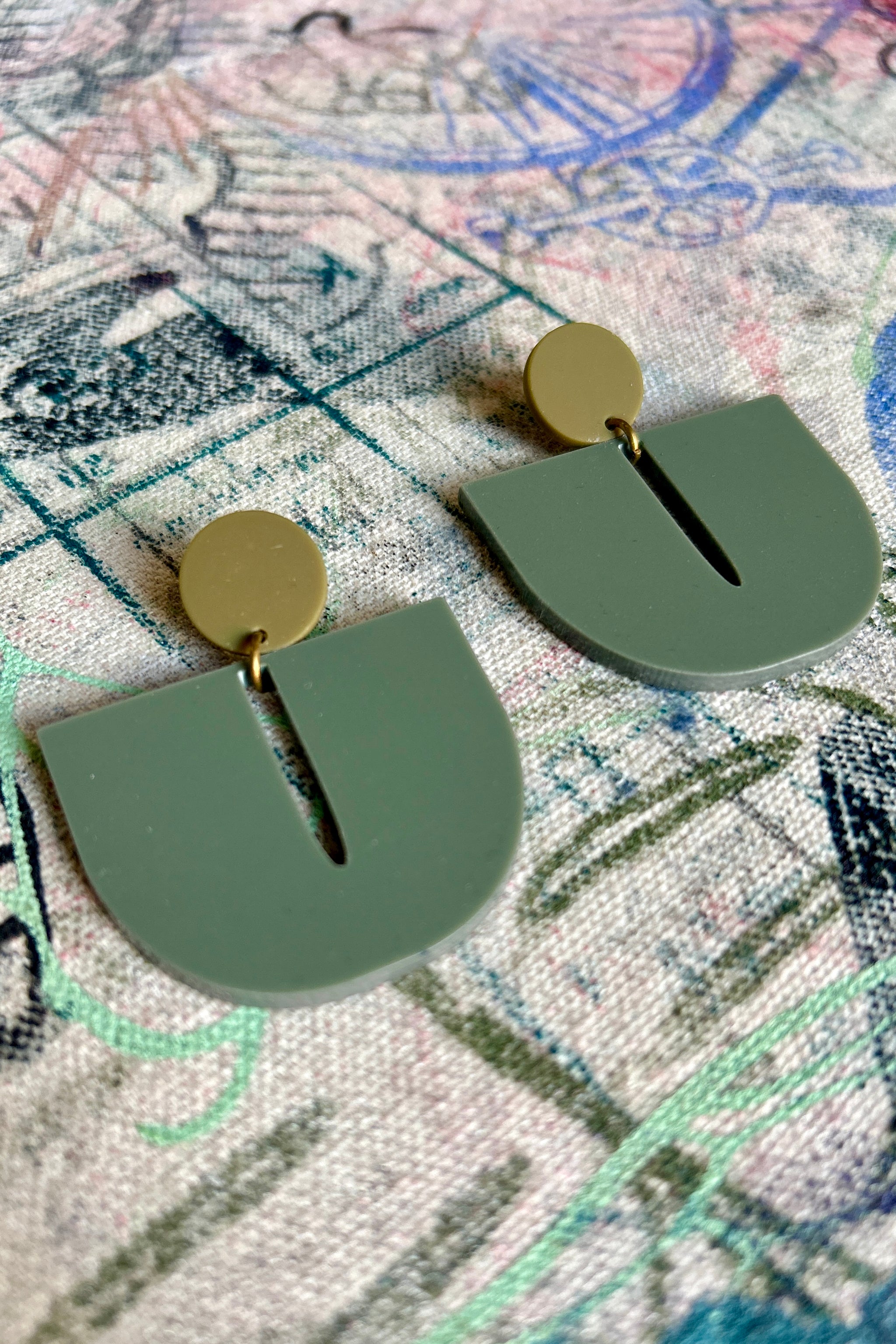 Darlings of Denmark Earring Billie  -Khaki