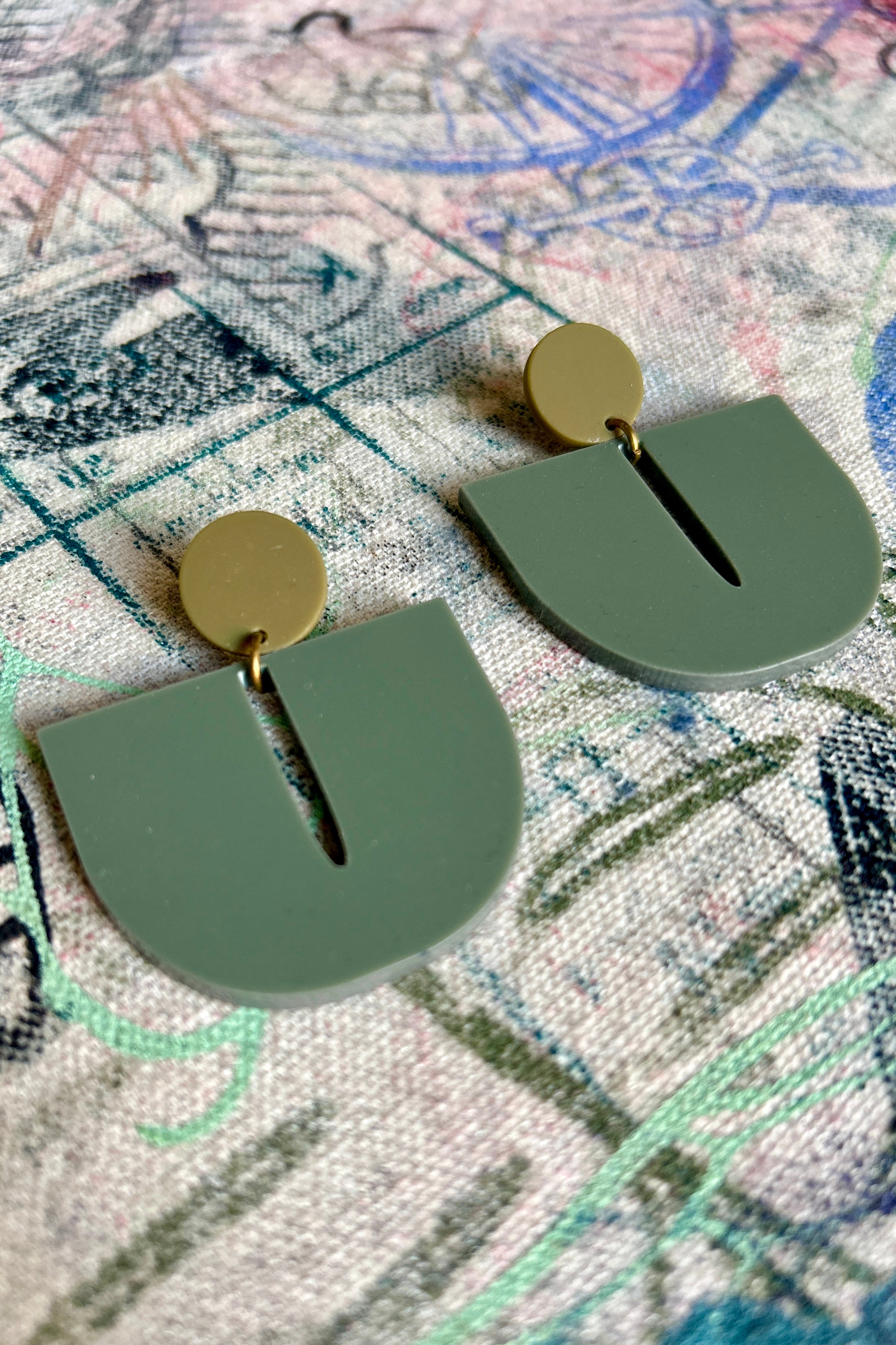 Darlings of Denmark Earring Billie  -Khaki