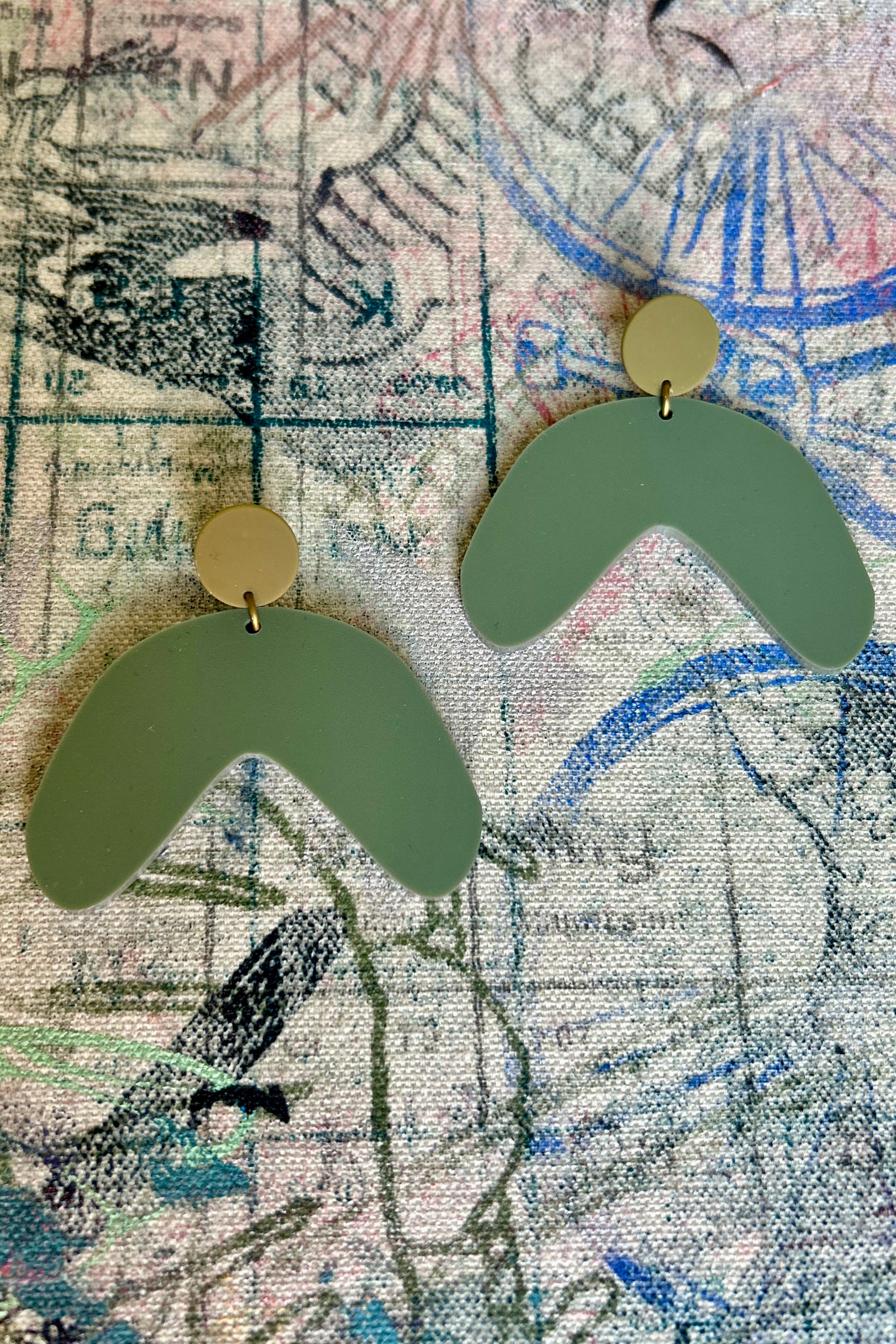Darlings of Denmark Earring Tilde-Khaki