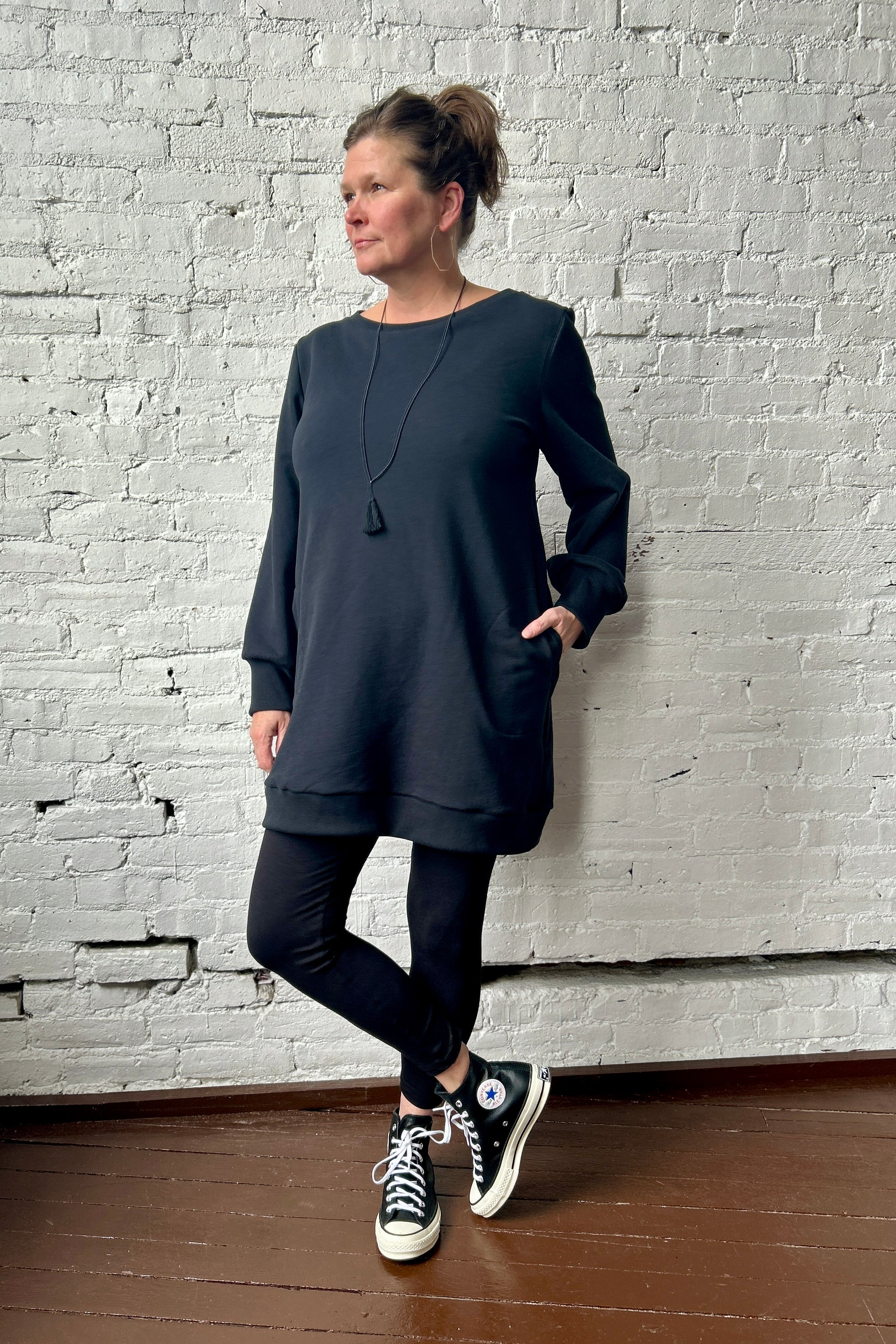 Dancer Sweater Dress - Black