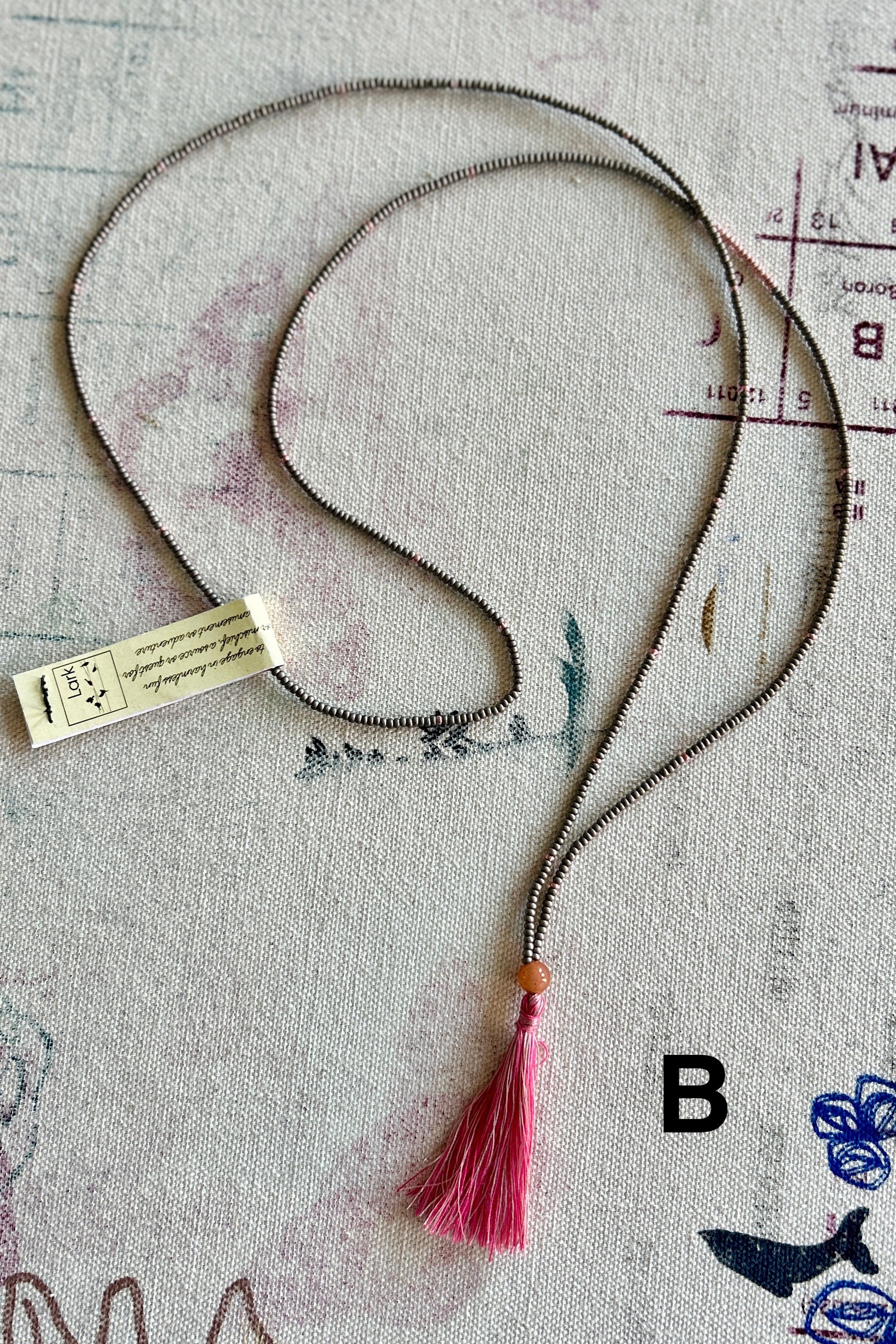 Lark - Beaded Tassel Necklace