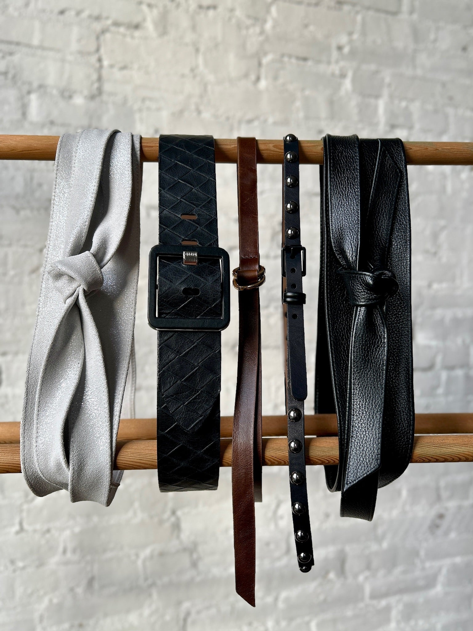 Makani Belt - Black Large Weave