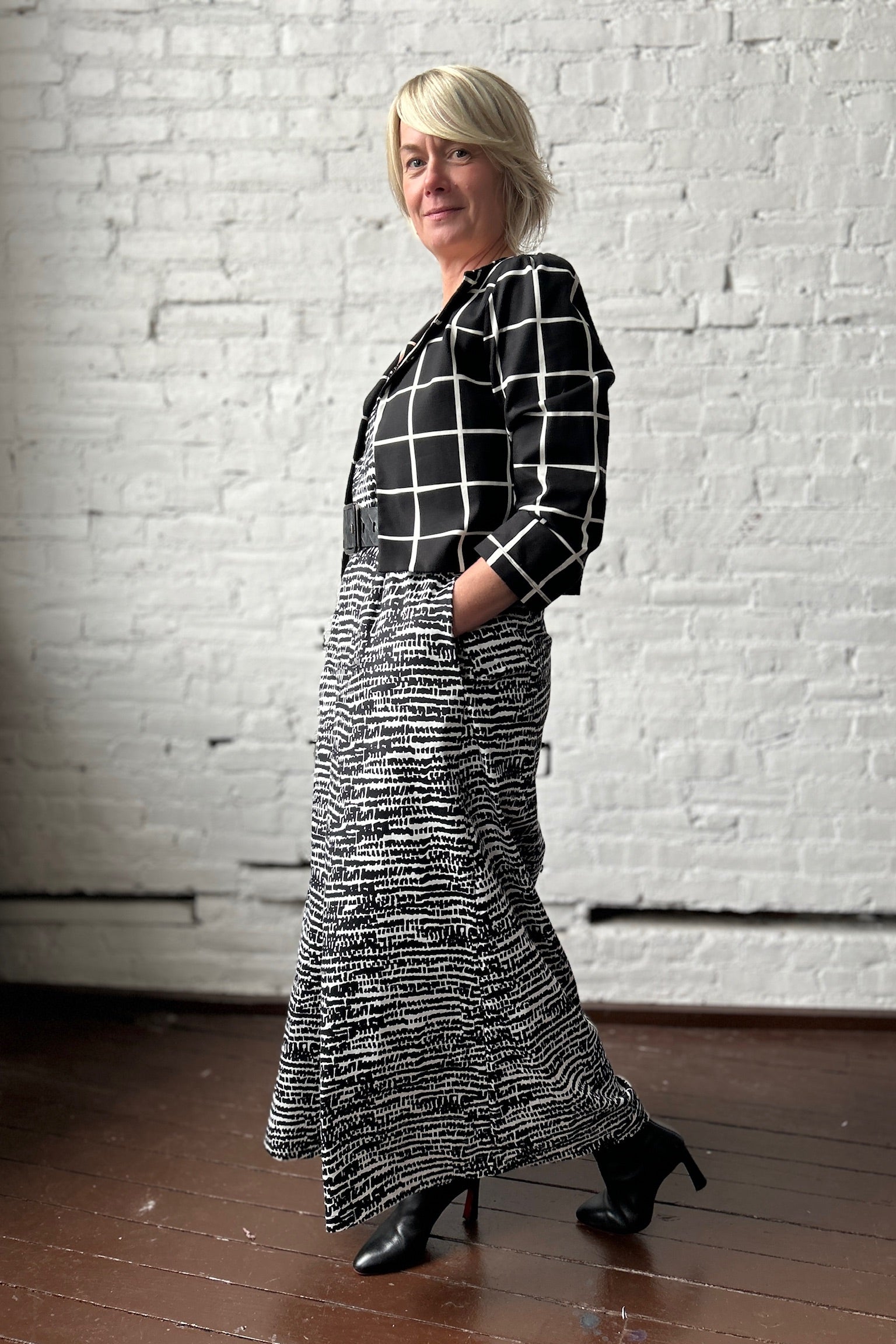 Final Sale Liberty Jumpsuit - Black + White Bloom