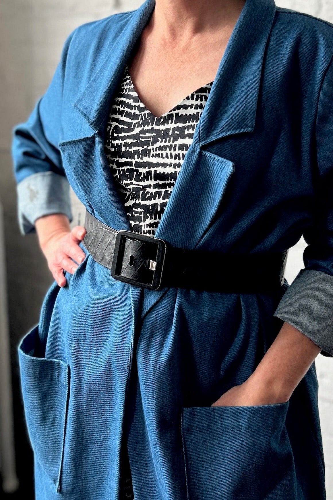 Makani Belt - Black Large Weave