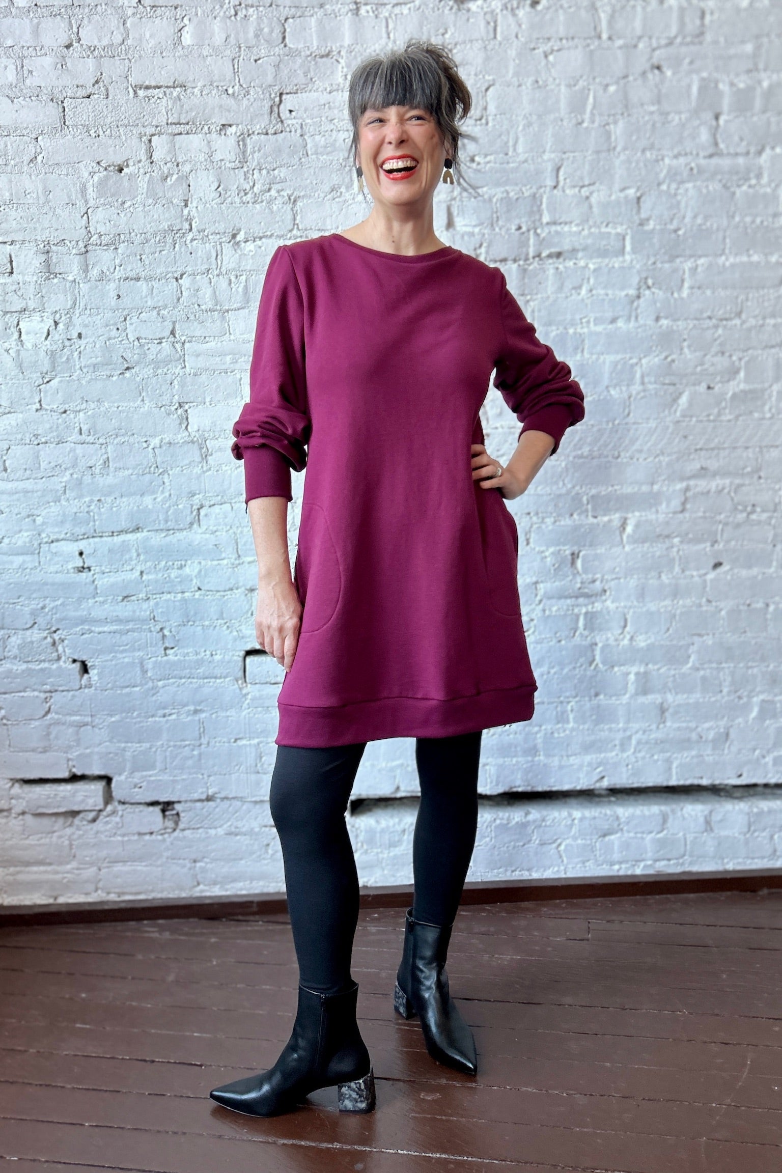 Dancer Sweater Dress - Merlot