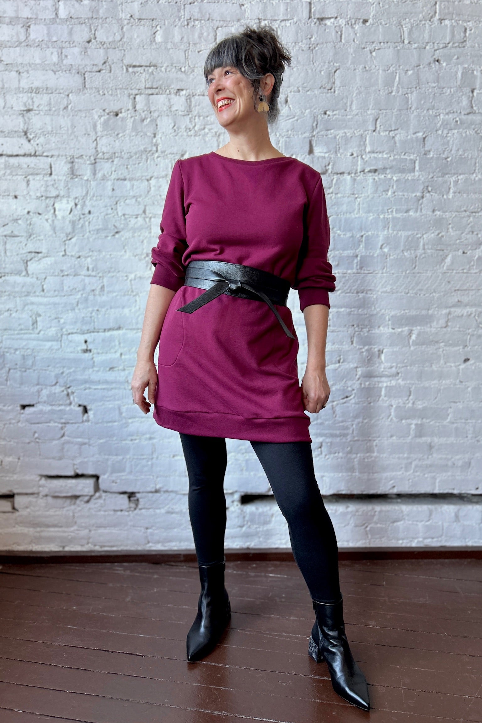 Dancer Sweater Dress - Merlot