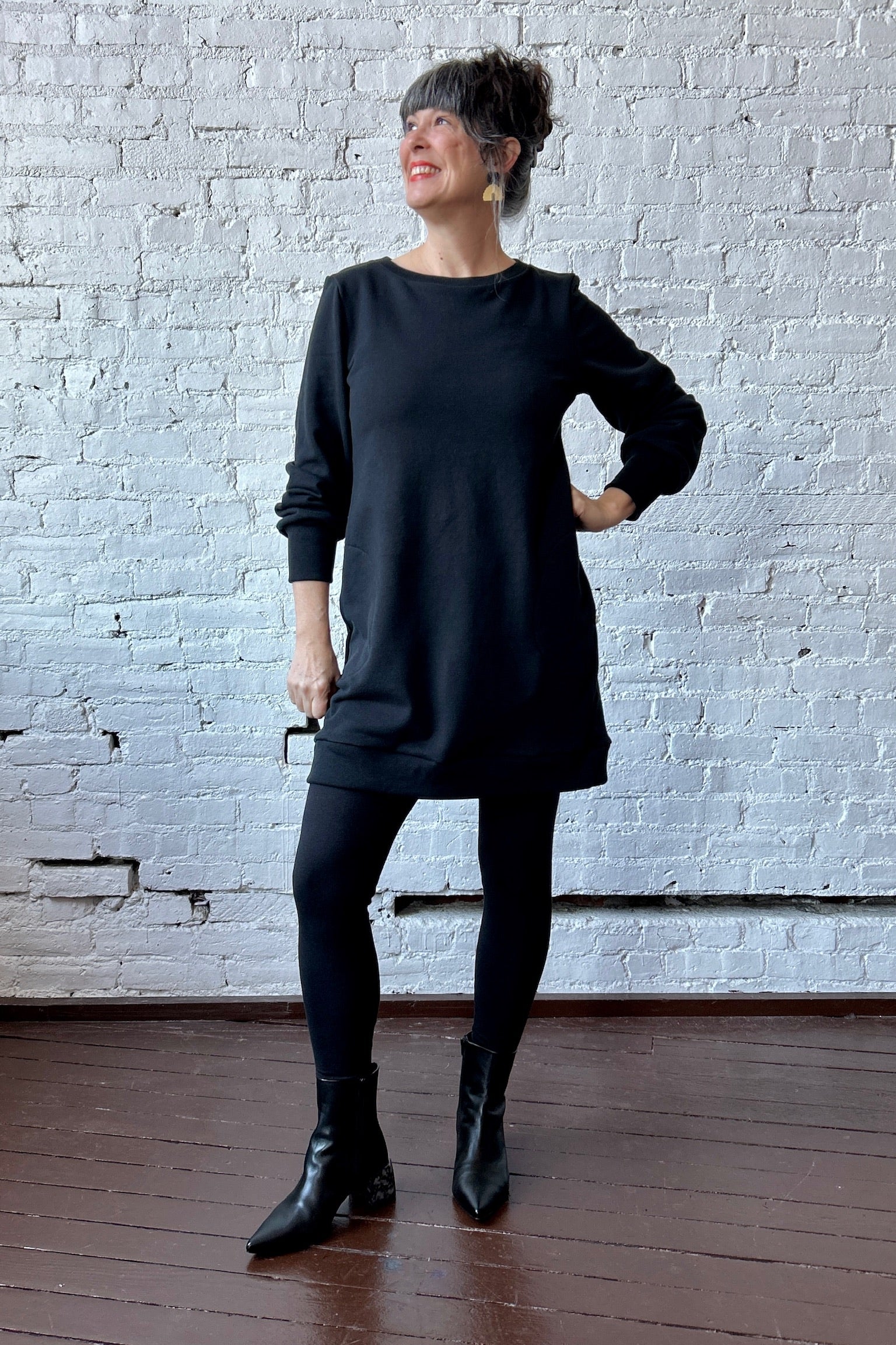 Dancer Sweater Dress - Black
