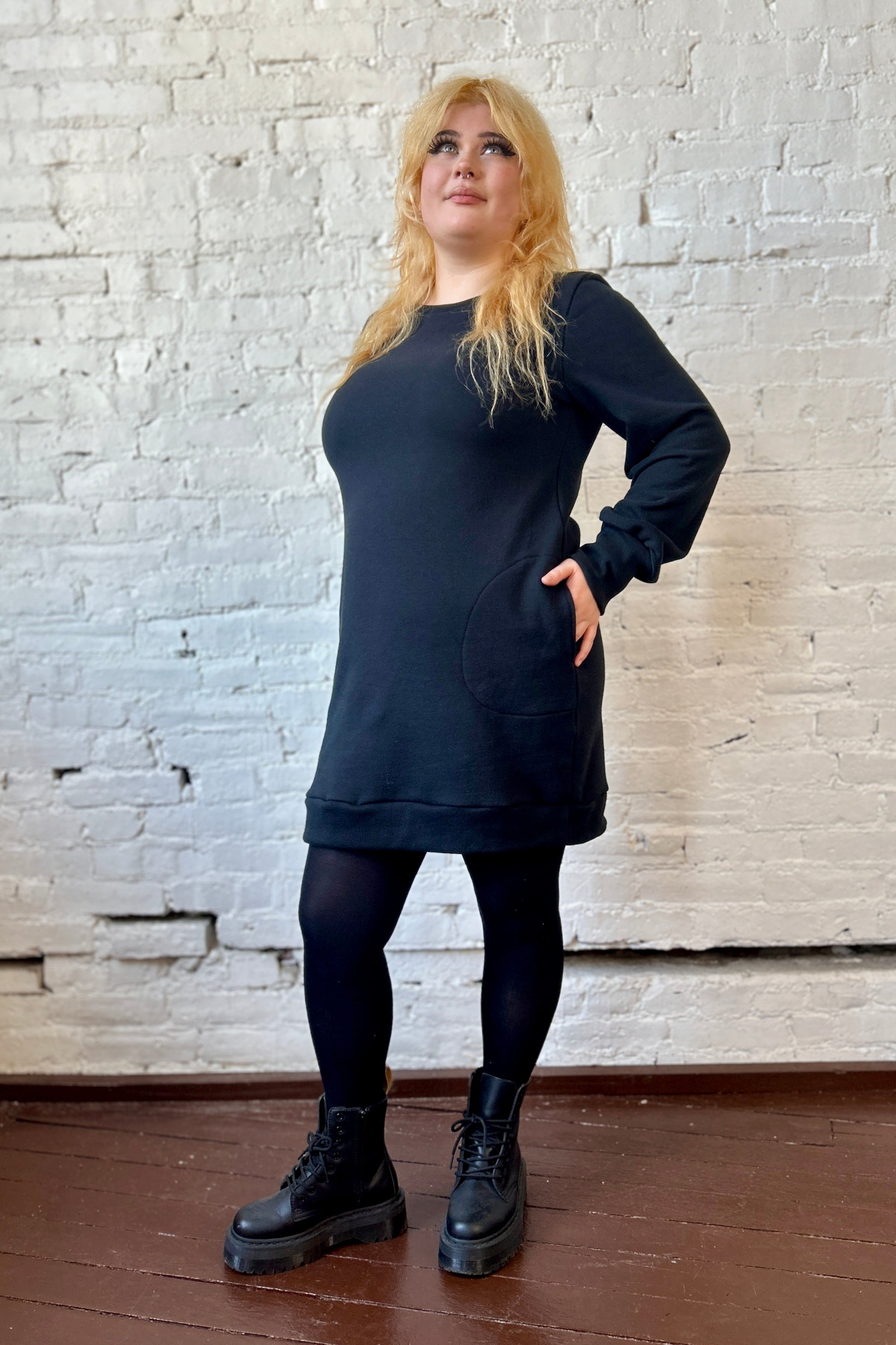 Dancer Sweater Dress - Black