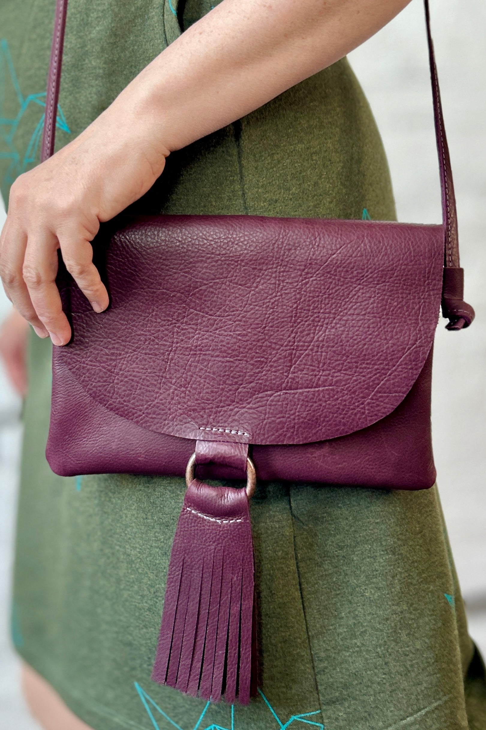Leather Purse with Tassel