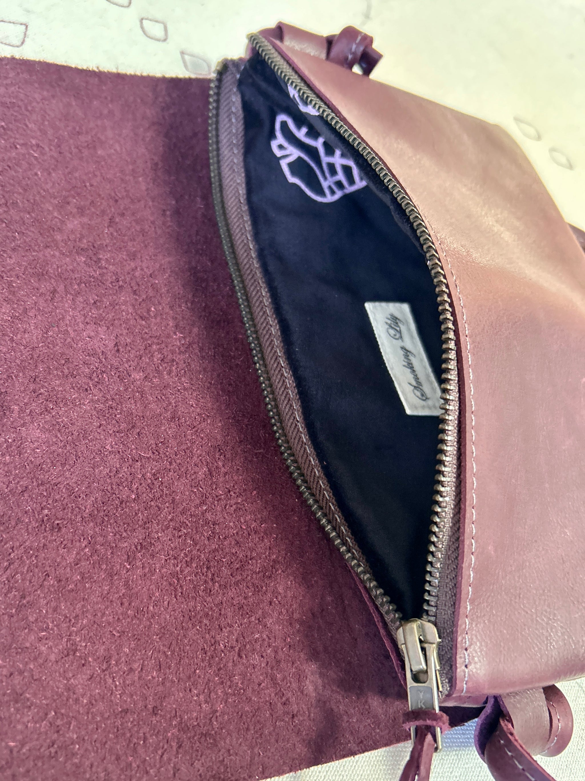 Final Sale Leather Purse with Tassel