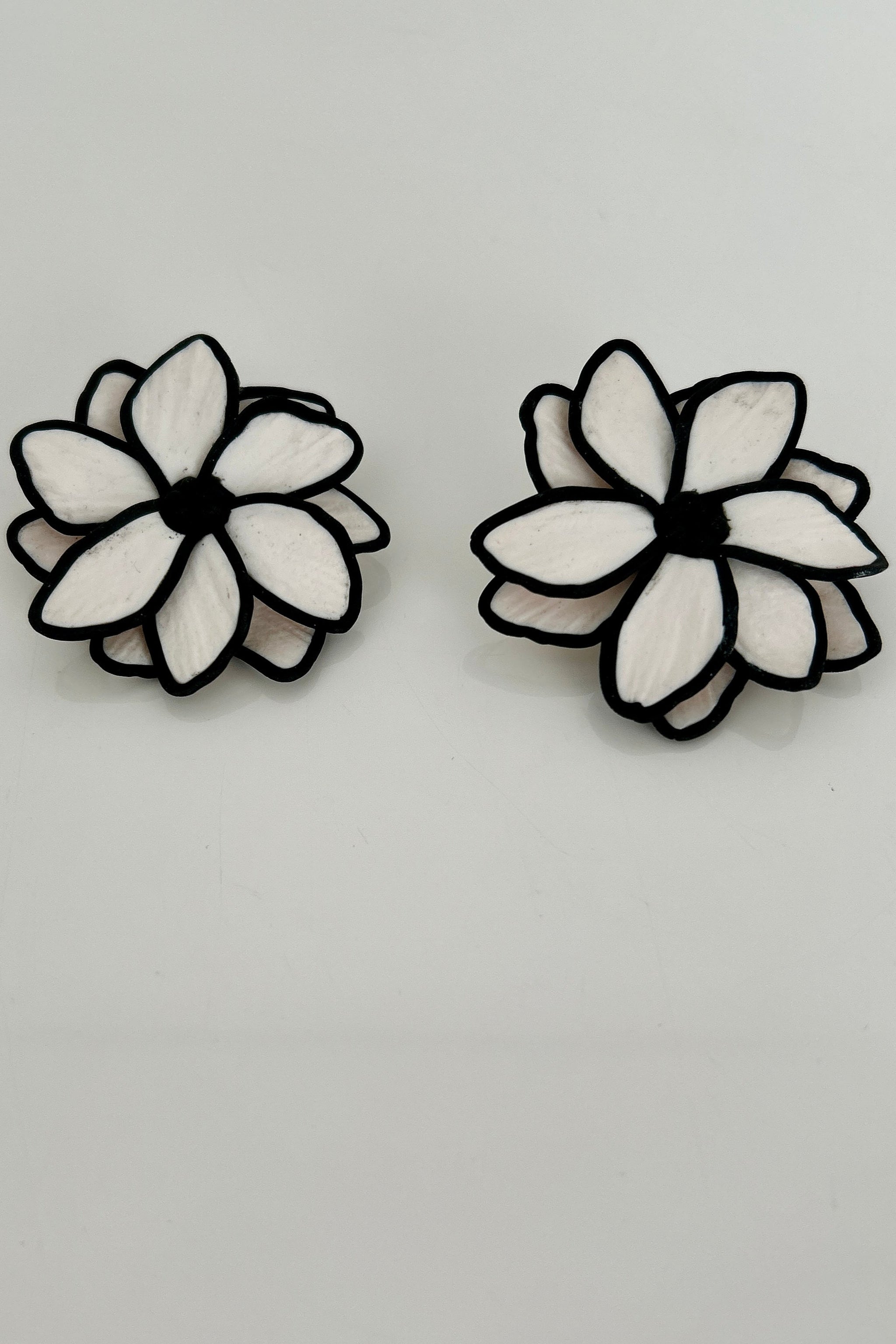 Studio 2255 Earring - Flora Black and White