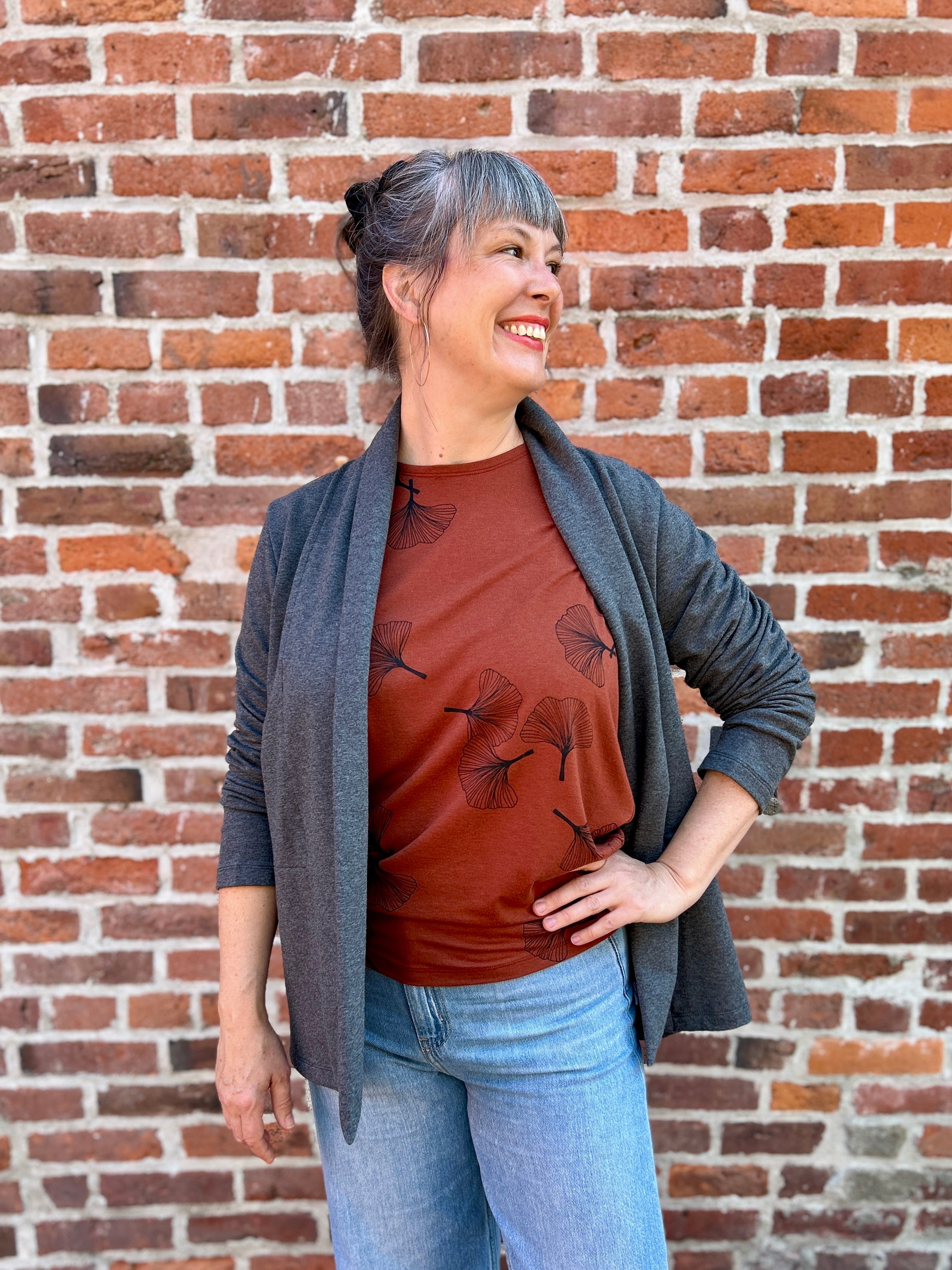 Final Sale Fox Cardigan - Grey
