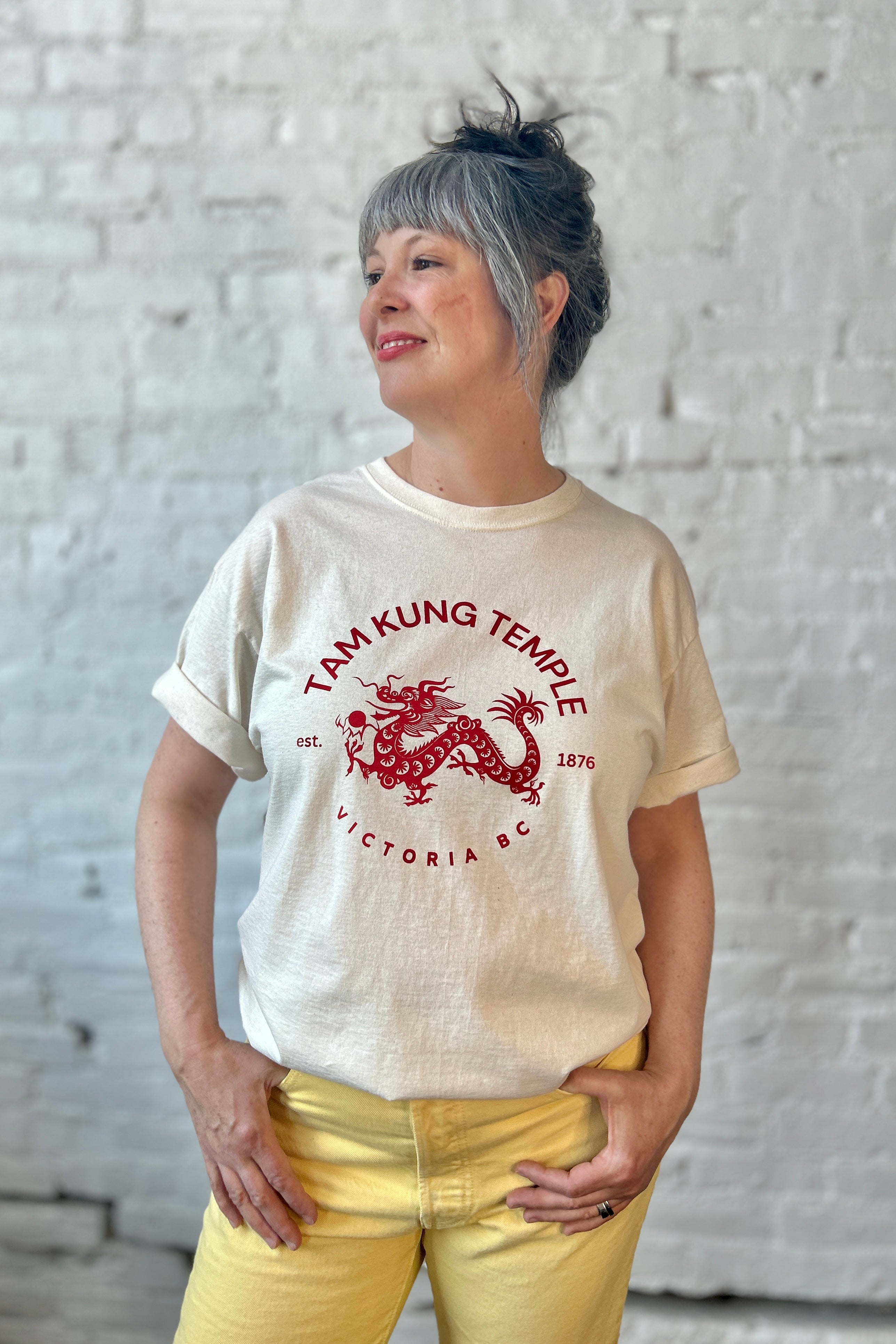 Tam Kung Temple Tee - Cream