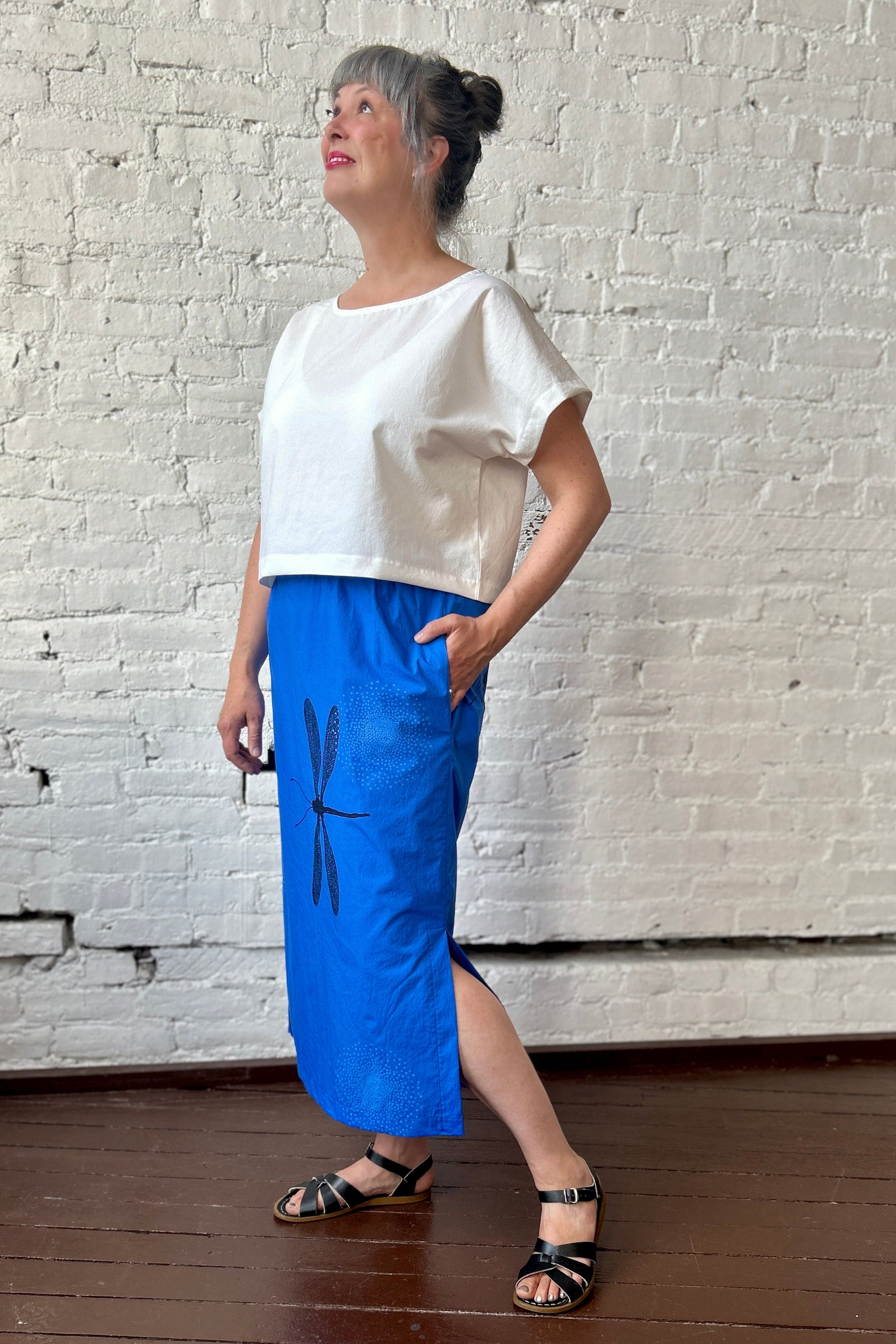 Cropped Saskia Top - White