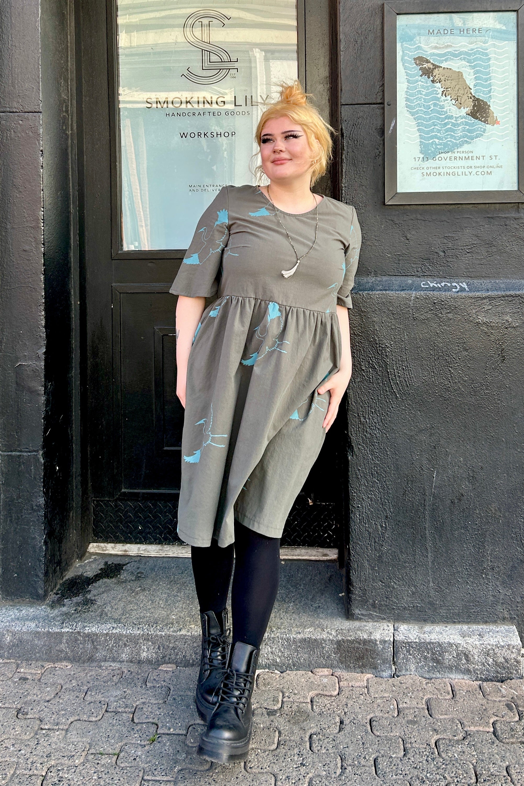 Final Sale Kiki Dress - Pesto