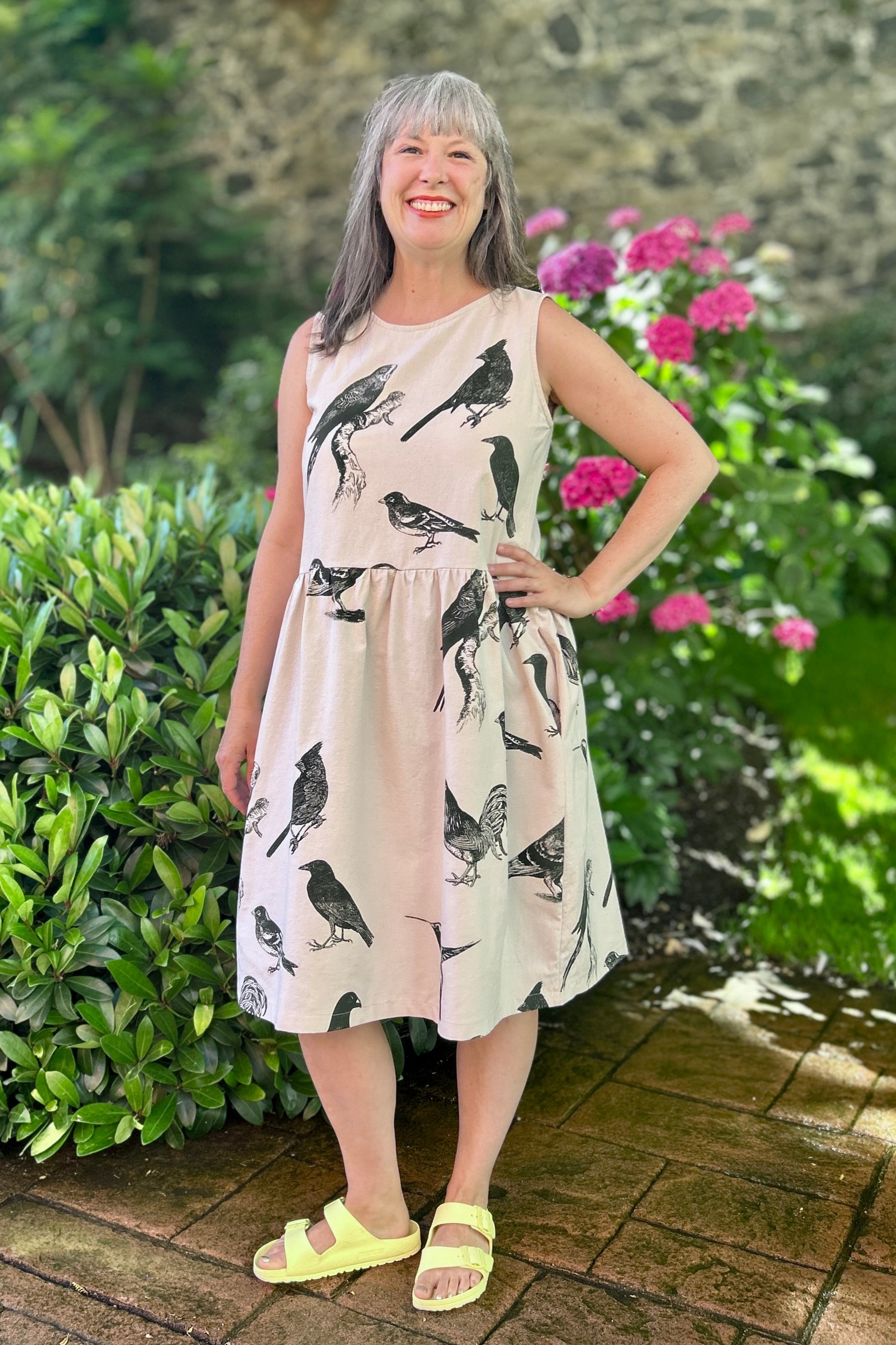 Kudo Dress - Cloud with Flock Off