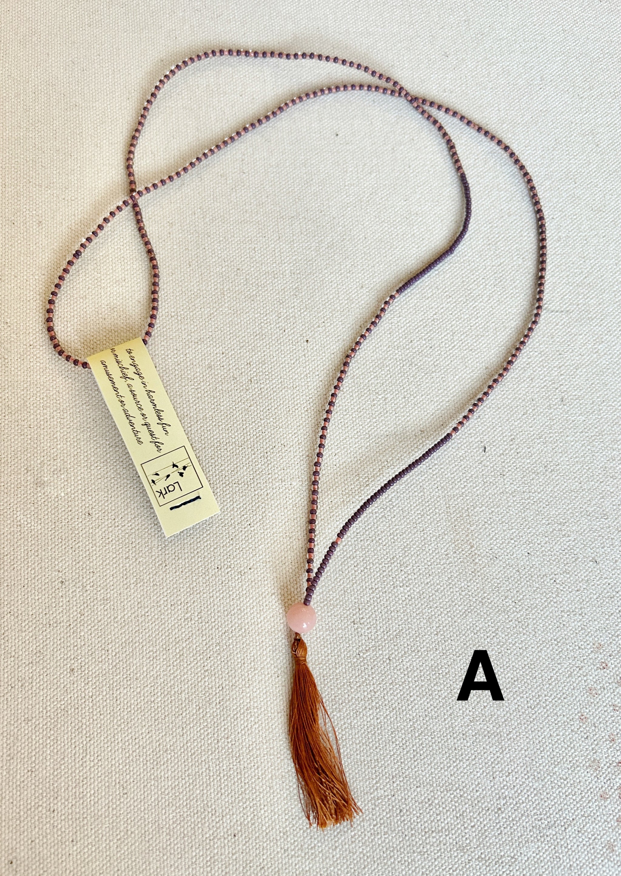 Lark - Beaded Tassel Necklace