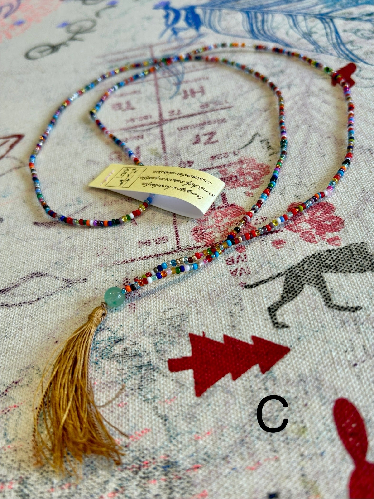 Lark - Beaded Tassel Necklace