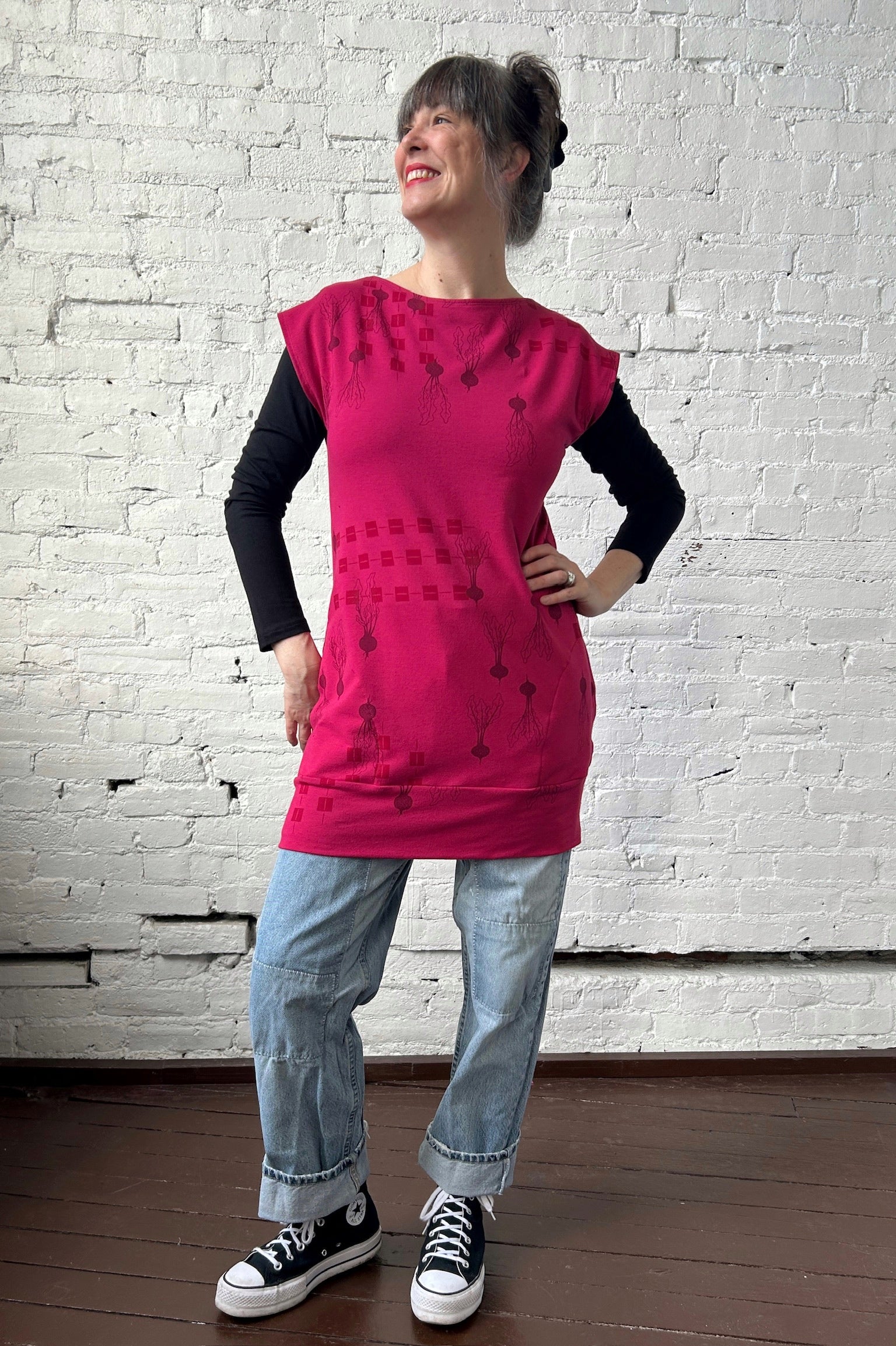 Oh Joyful Tunic - Raspberry