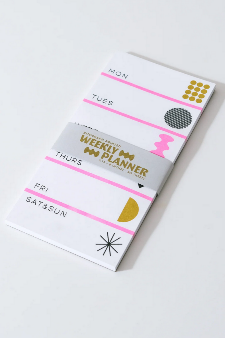 Mezzaluna - Tall Weekly Planner - Pink