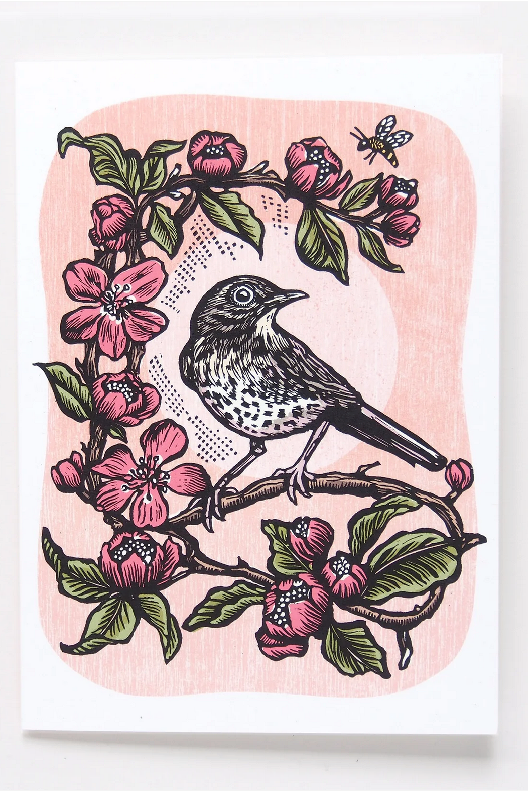 Hawk and Rose Press - In The Orchard Linocut Card