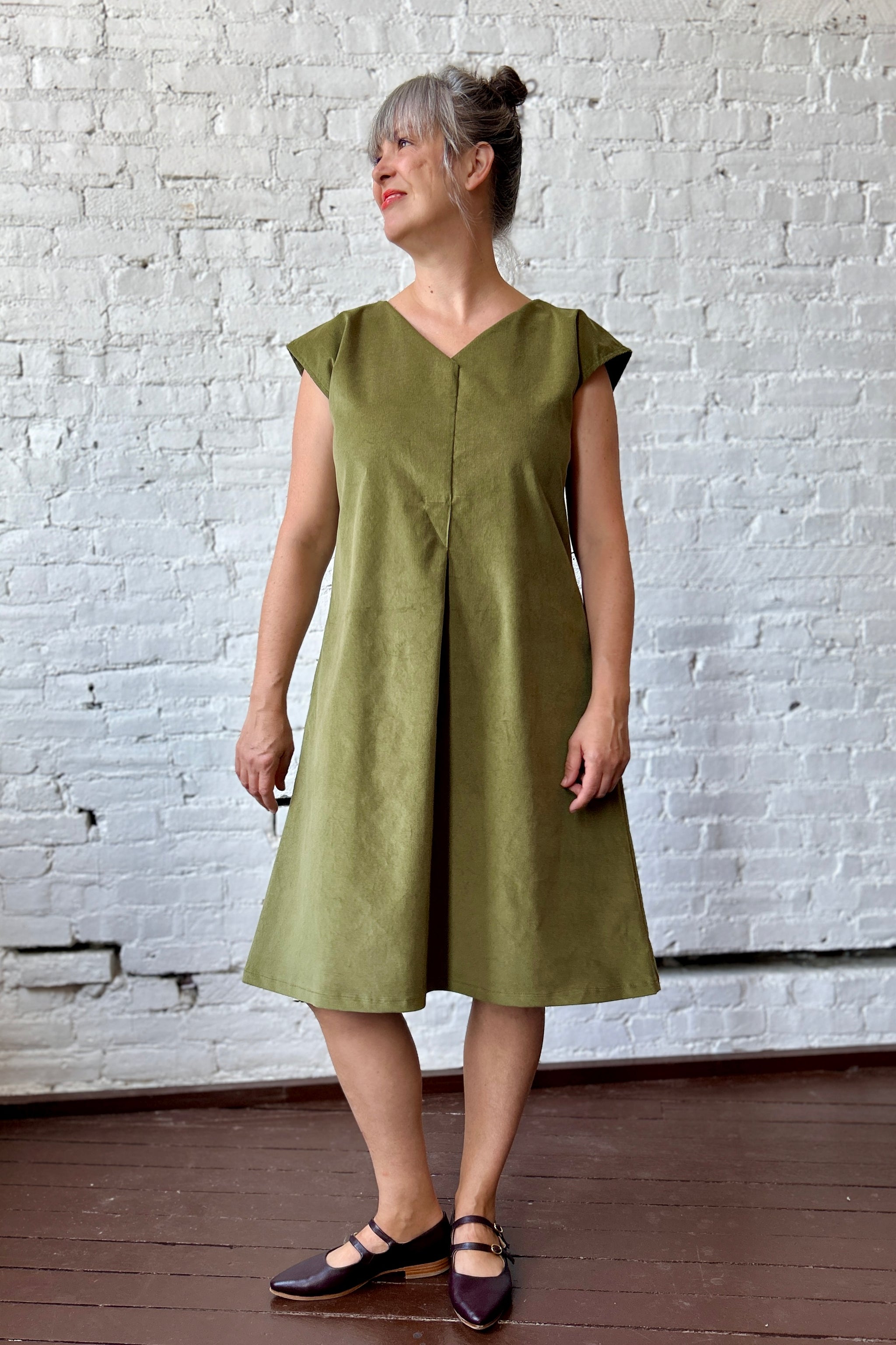 Shelter Dress - Moss Corduroy