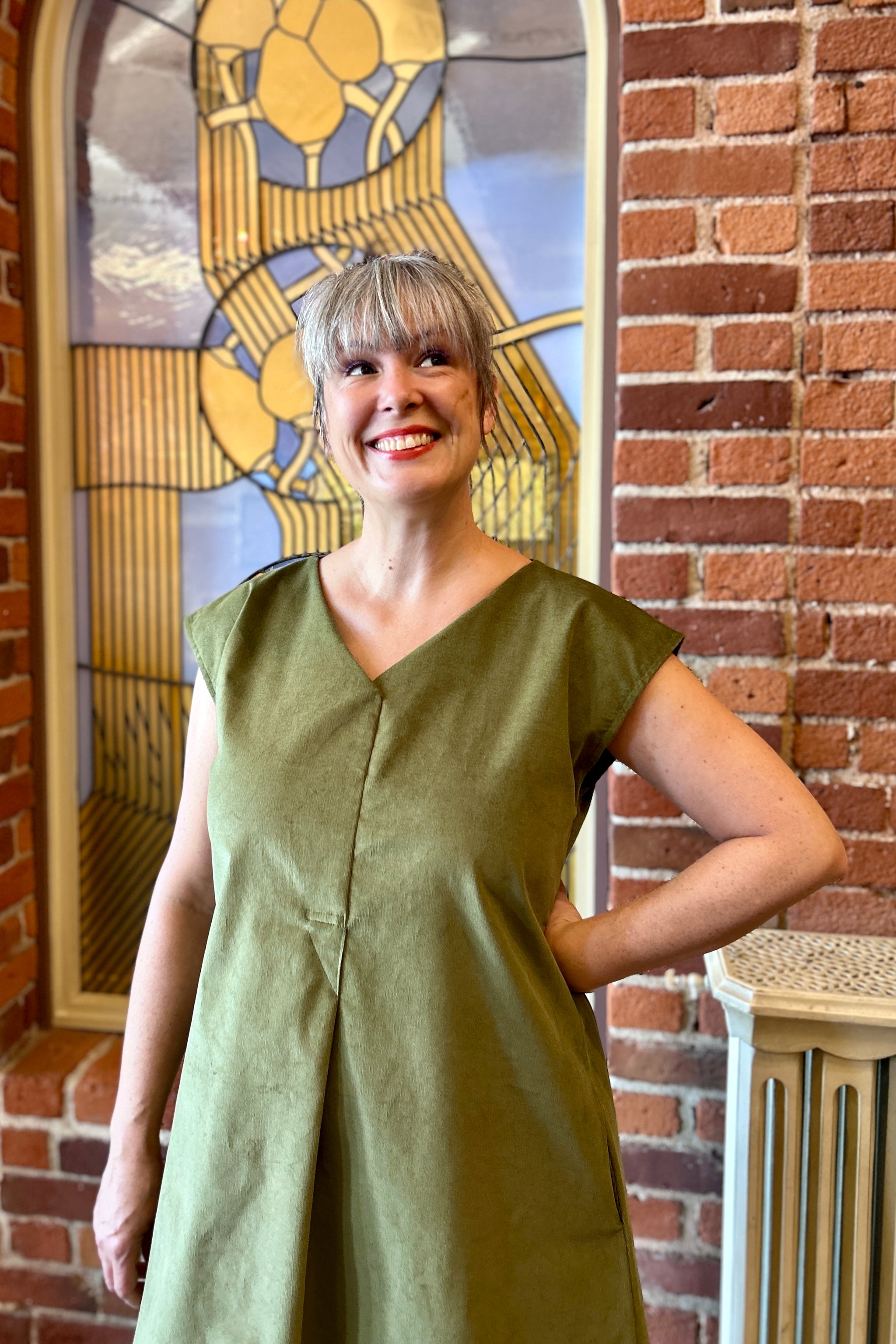 Shelter Dress - Moss Corduroy