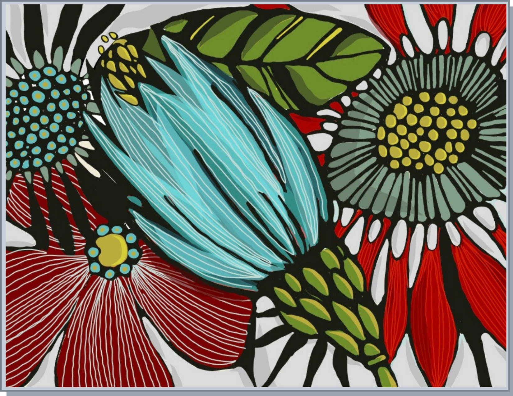 Newfolk&Cabin Big Bright Floral - Greeting Card