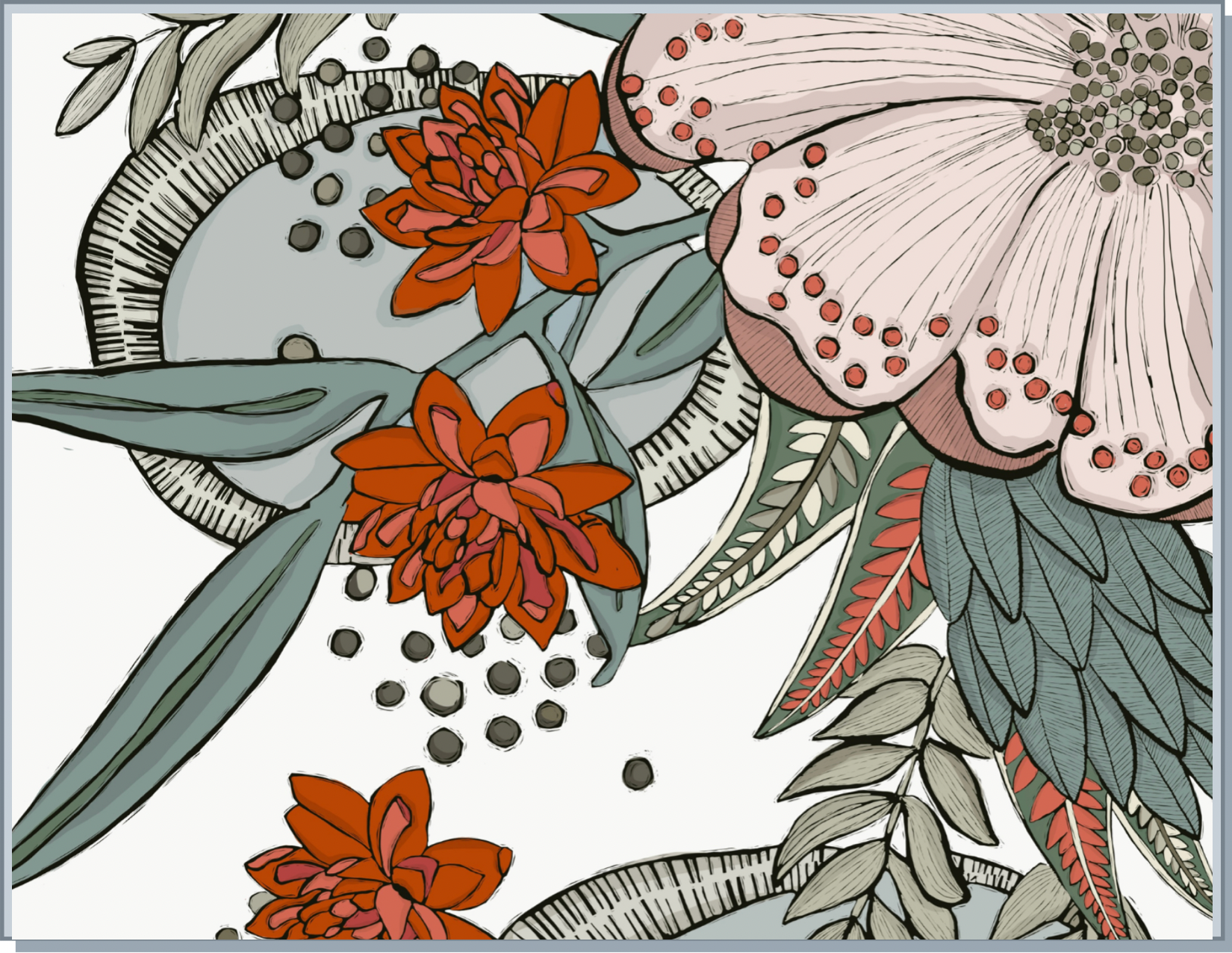 Newfolk&Cabin Tropical Floral - Greeting Card